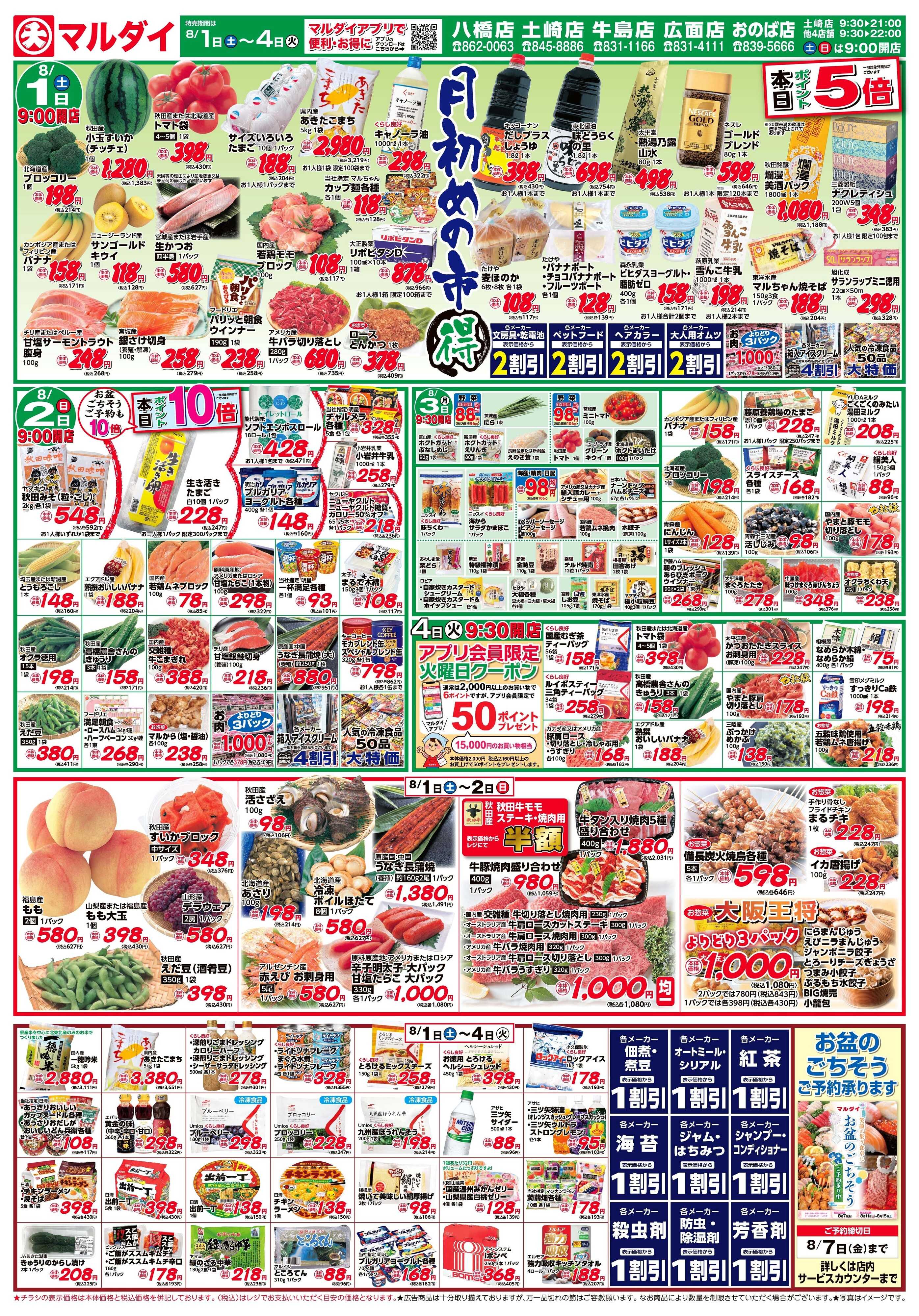 マルダイ 月初めの市〇得