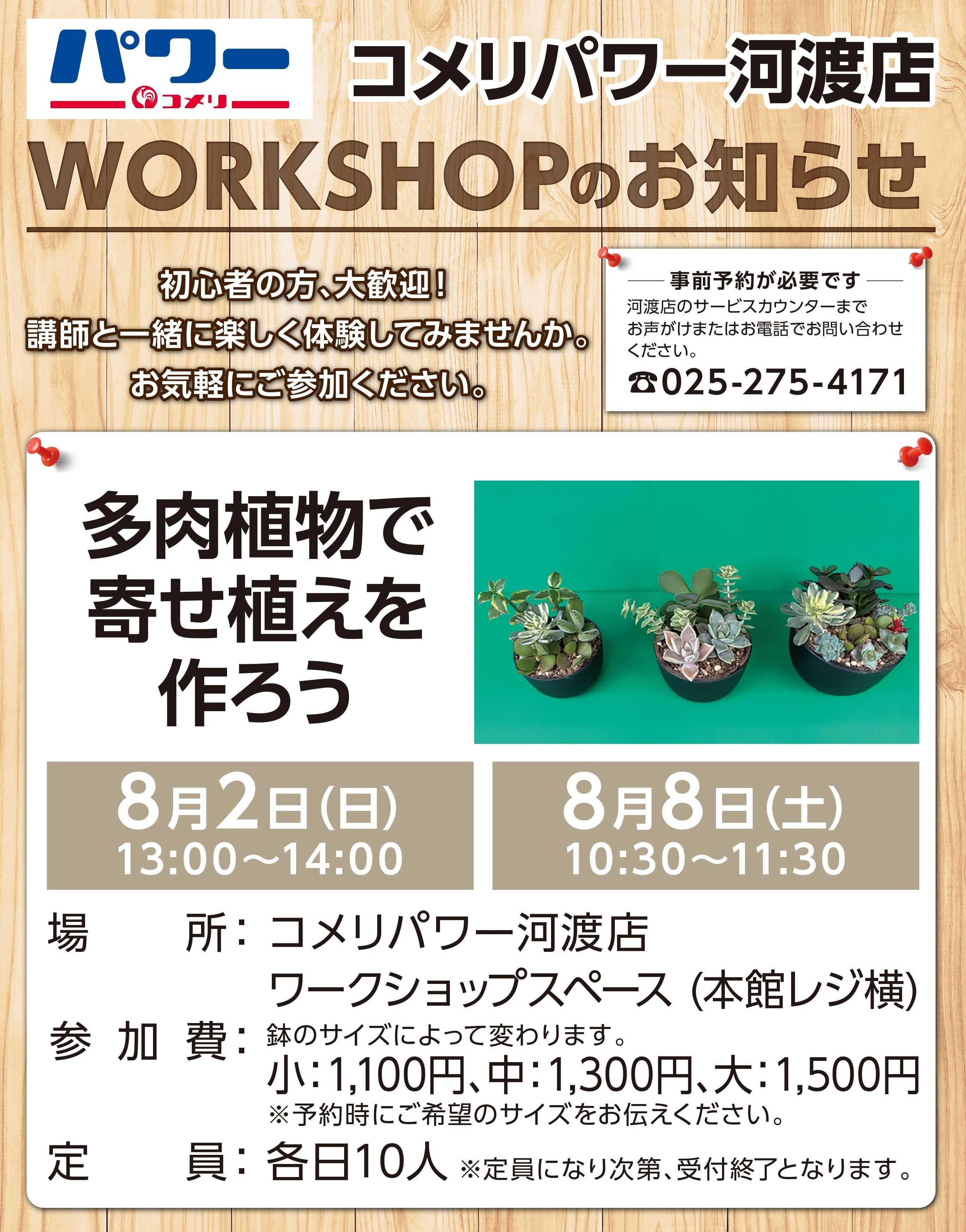 コメリハード＆グリーン 河渡店ワークショップ
