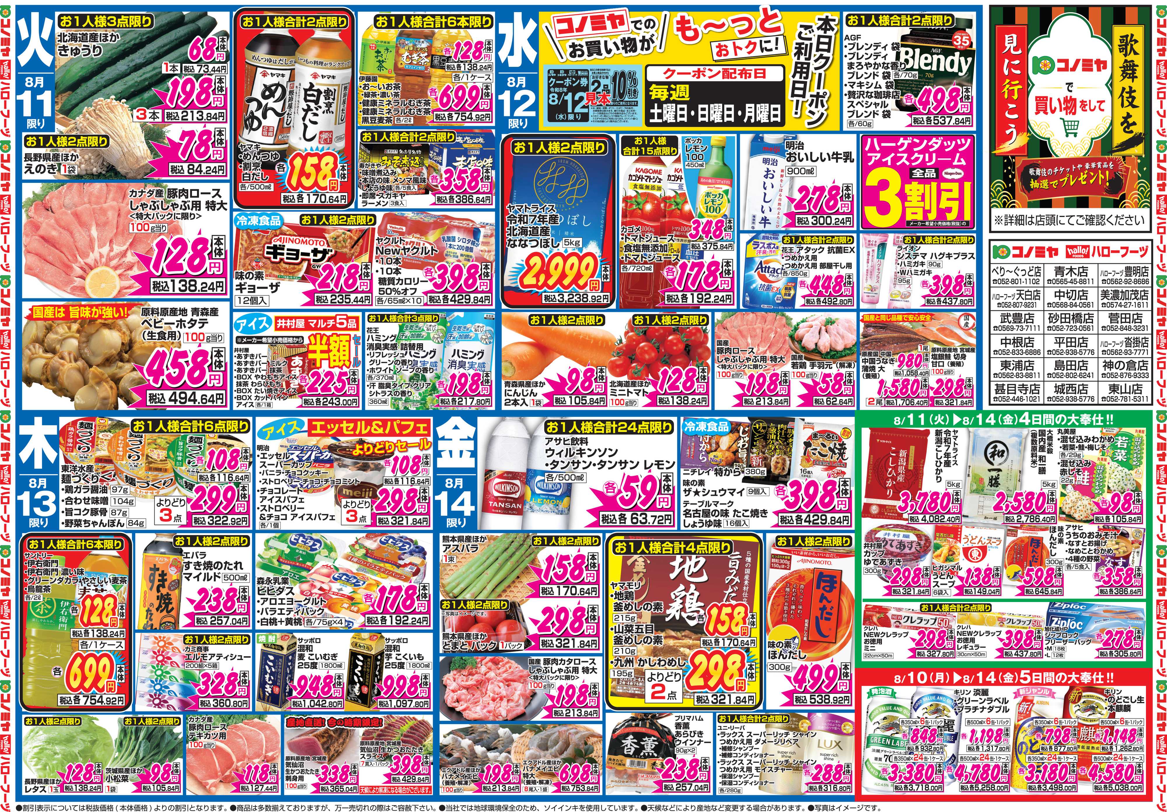 コノミヤ 8月10日号チラシ