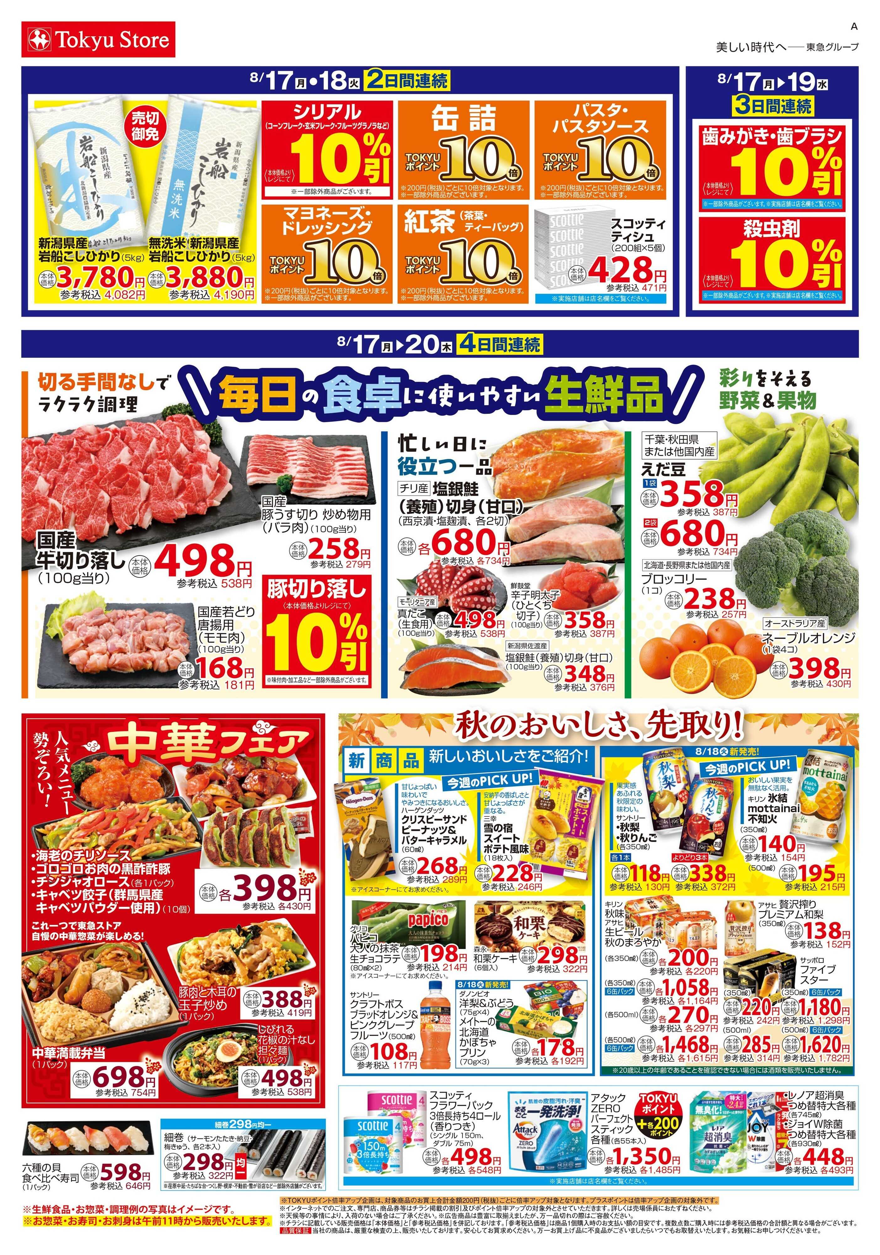 東急ストア 8月17日東急ストアチラシ配信用
