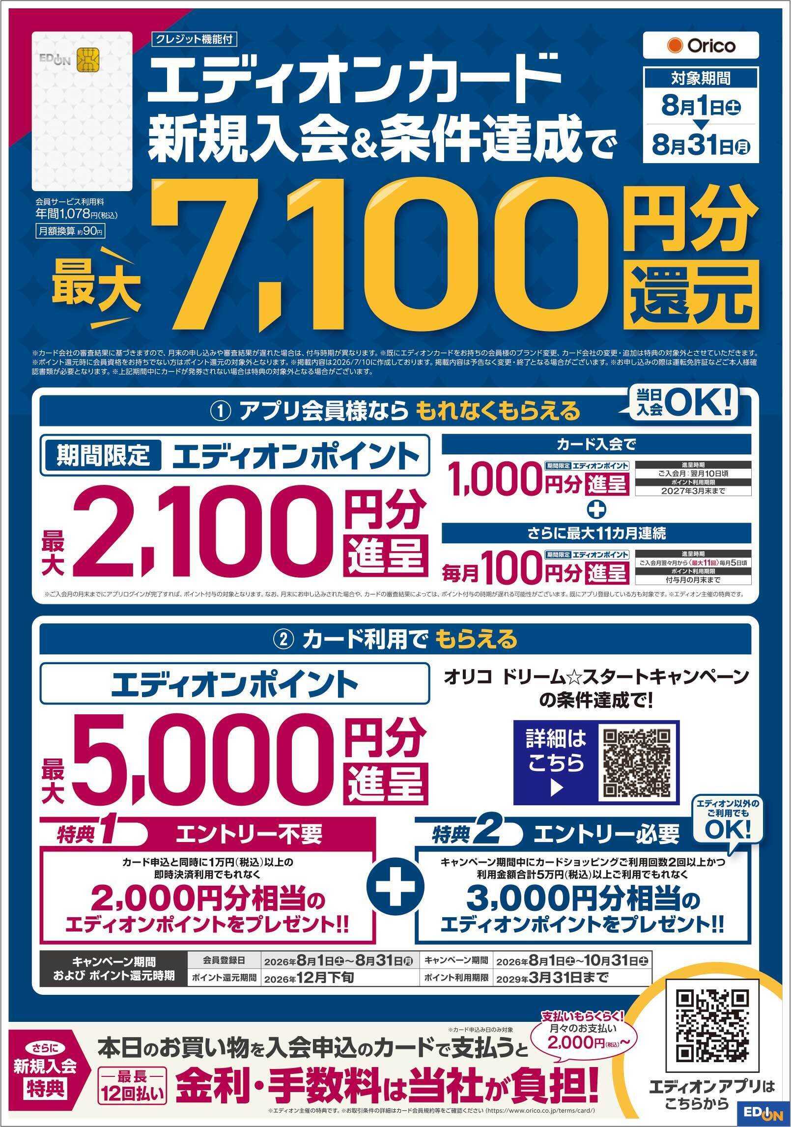 EDION 期間限定ボーナスポイント還元！