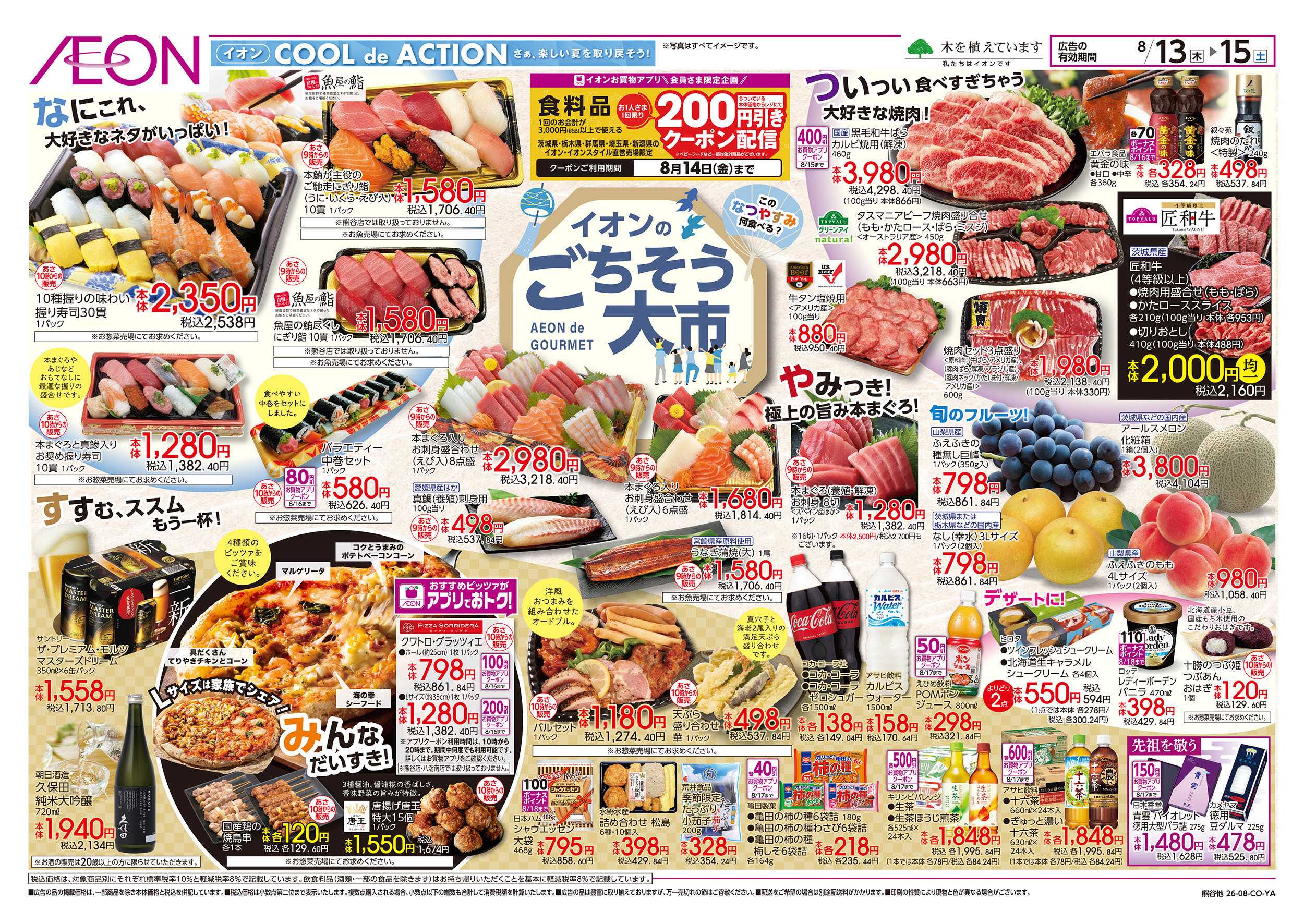イオン 8/13号　イオンのごちそう大市：表面