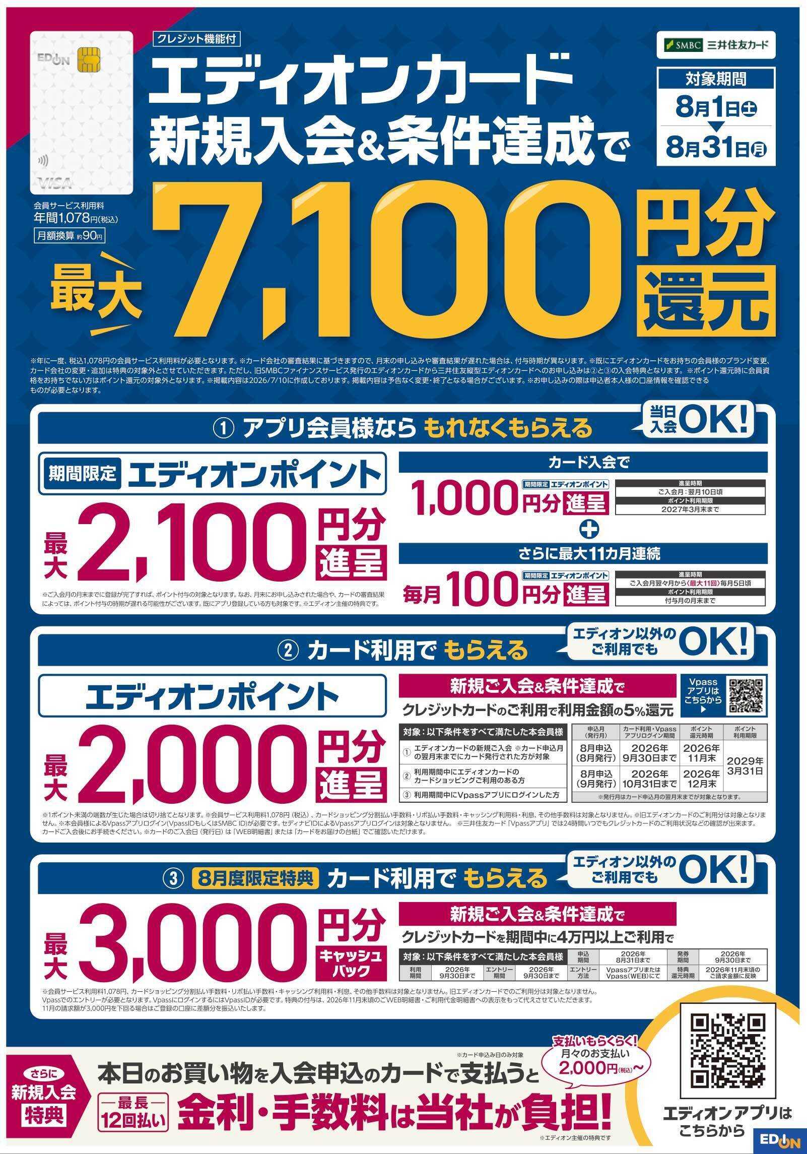 EDION 期間限定ボーナスポイント還元！