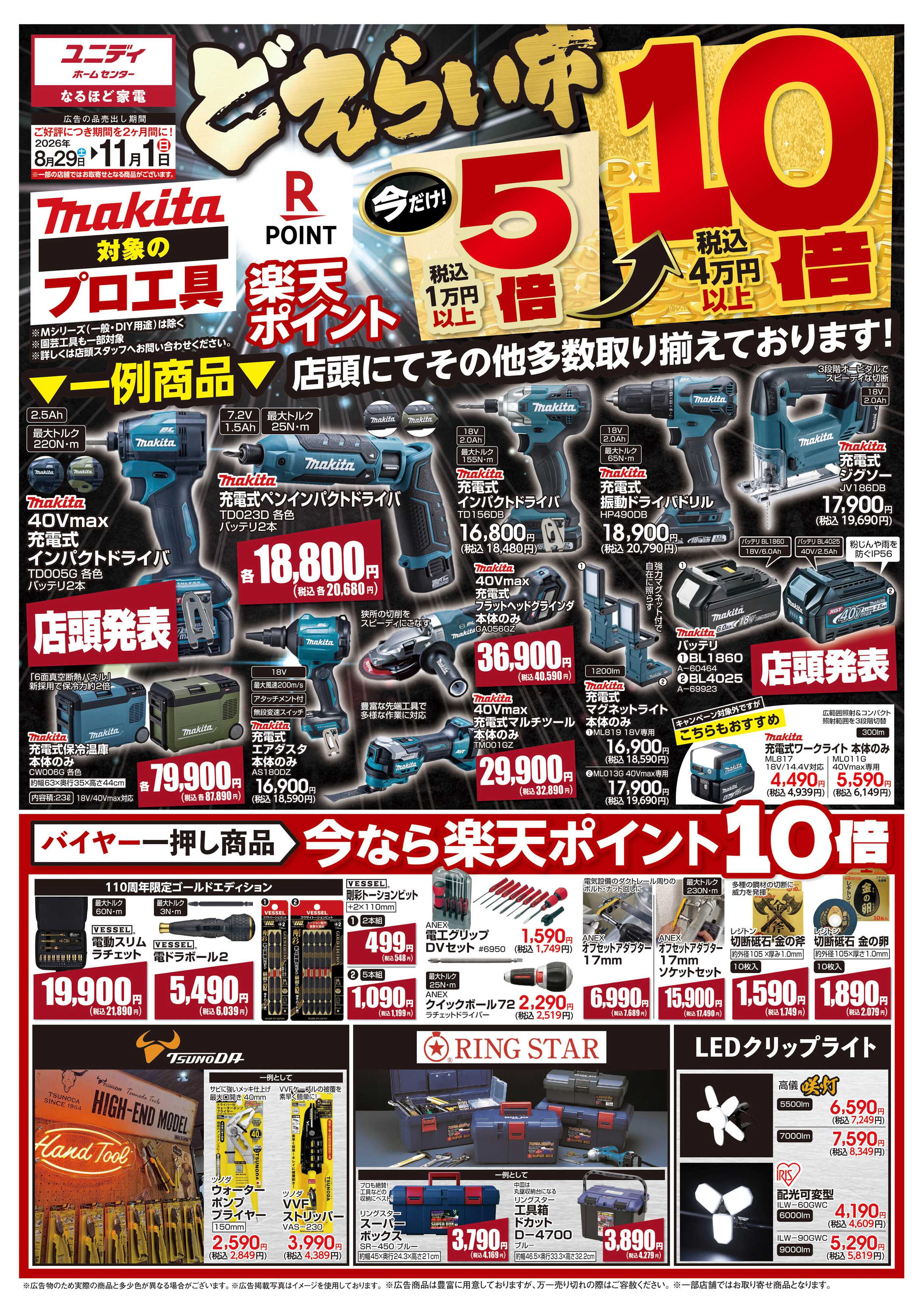 ユニディ 半期に一度のどえらい市開催！