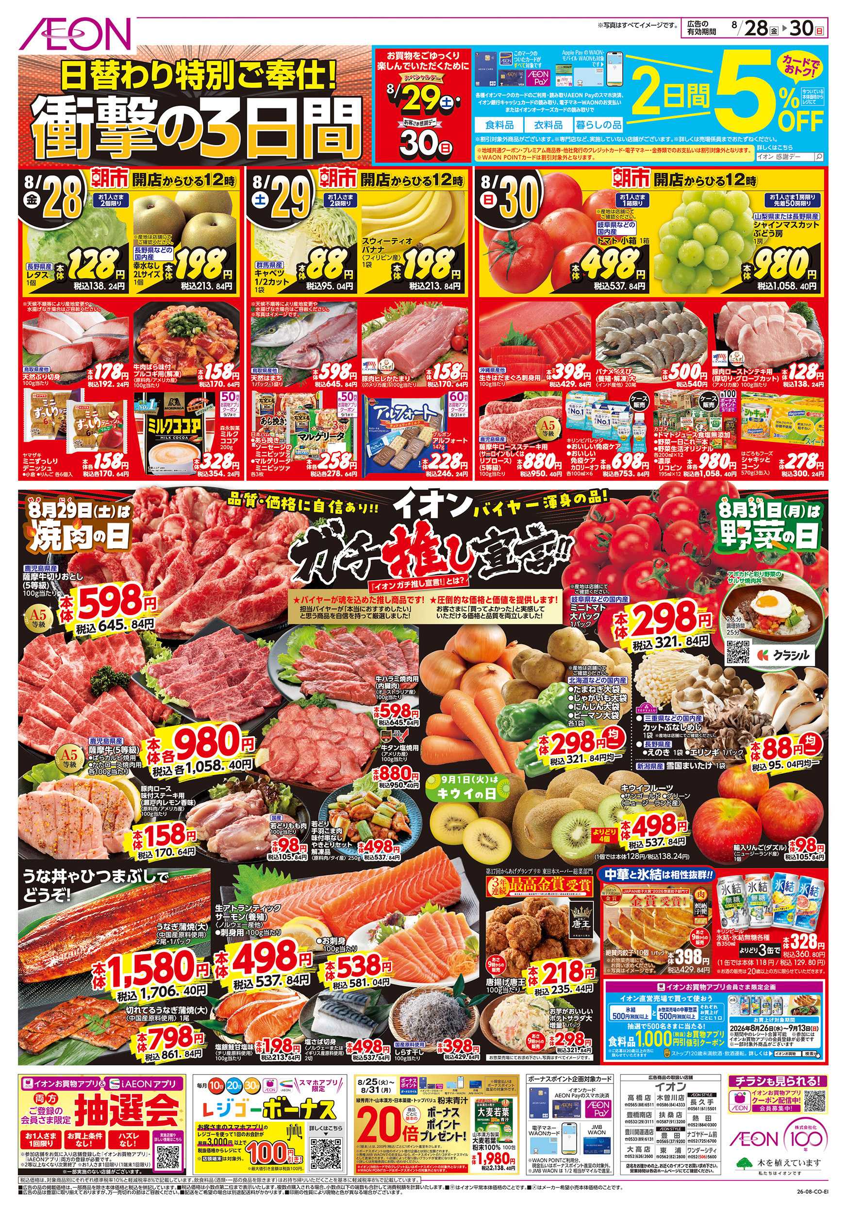 イオン 8/28～8/30