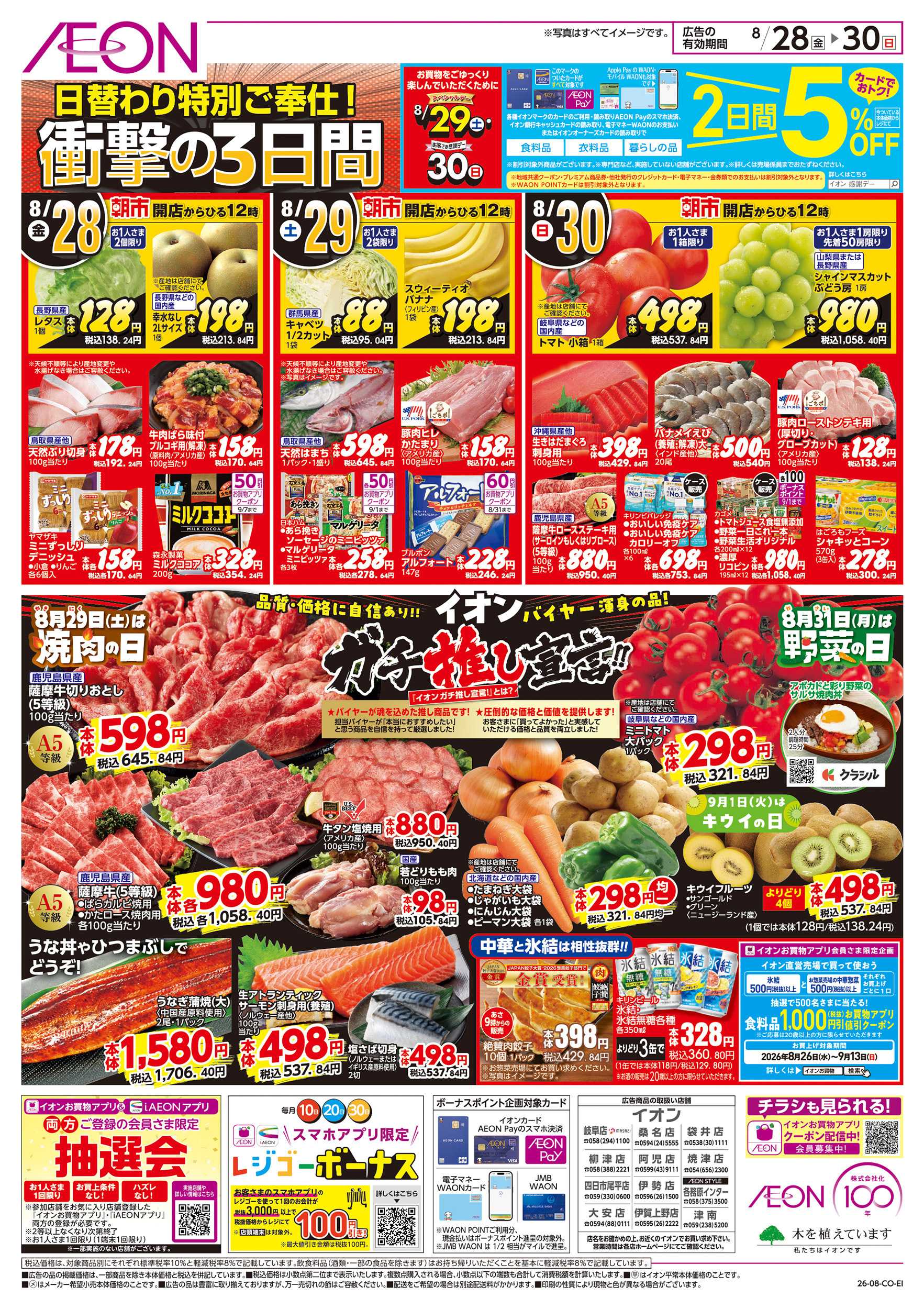 イオン 8/28～8/30