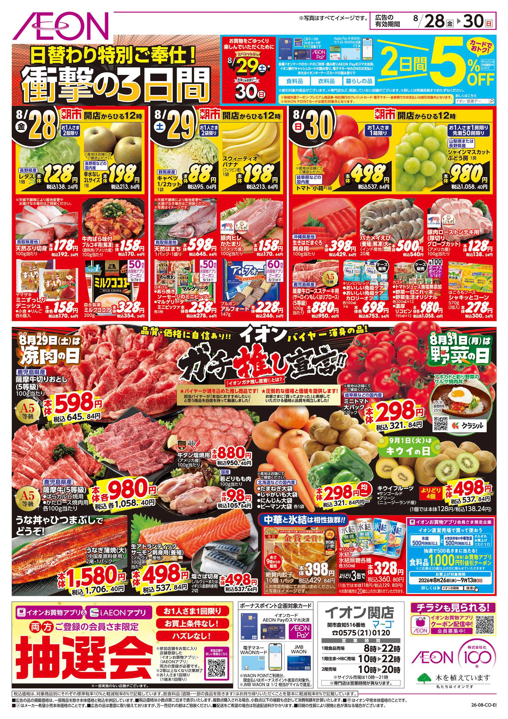 イオン 8/28～8/30