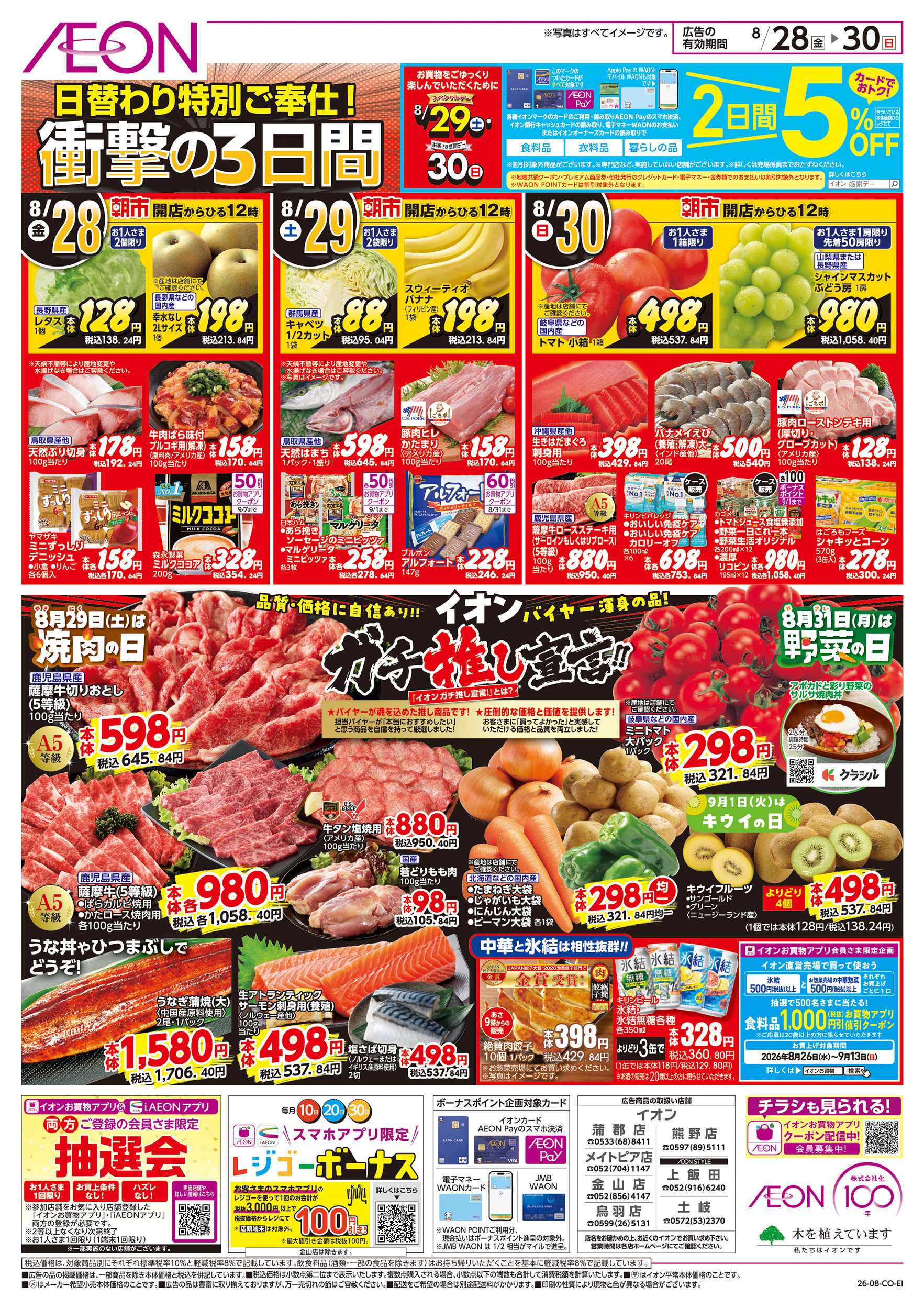 イオン 8/28～8/30