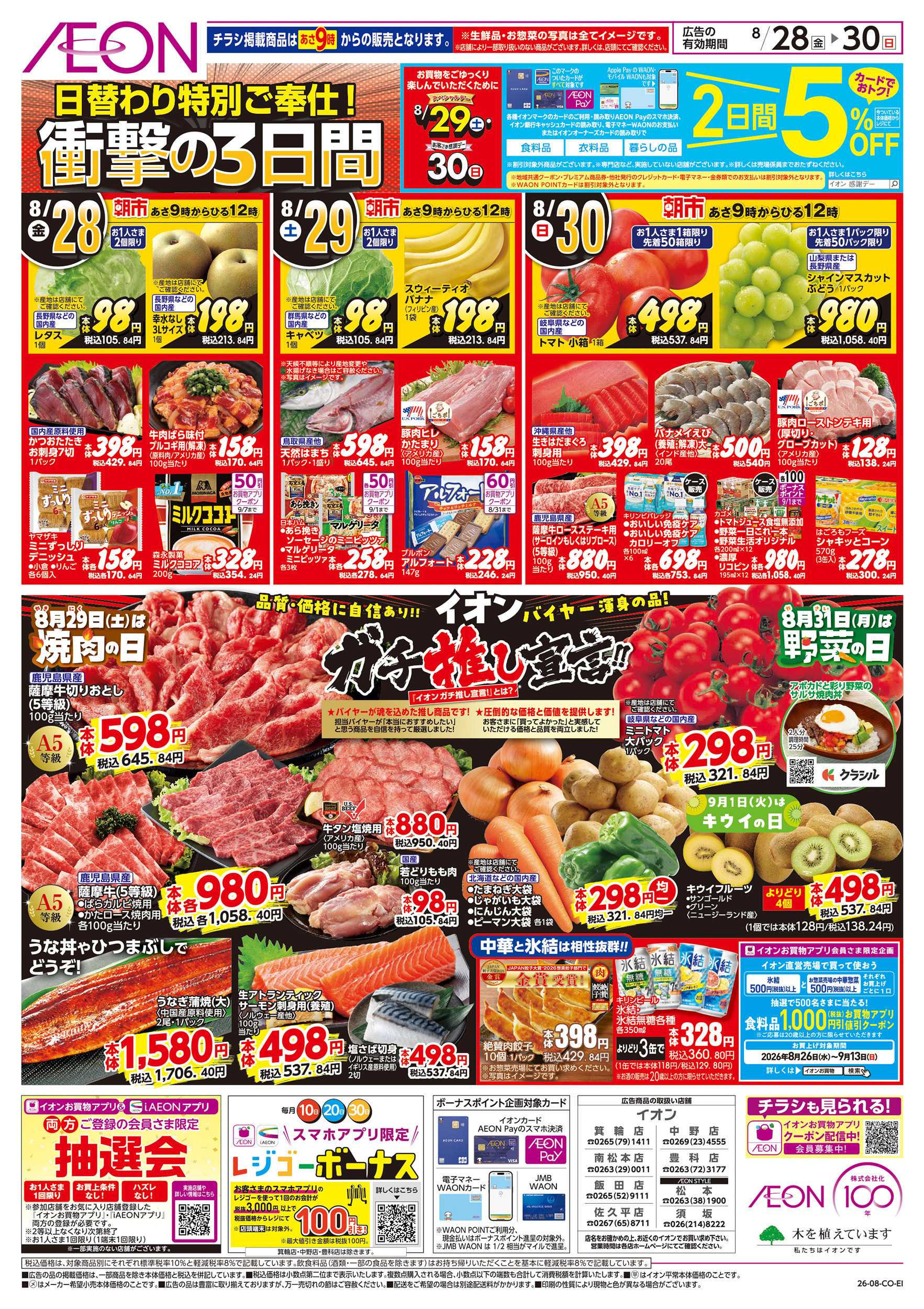 イオン 8/28～8/30