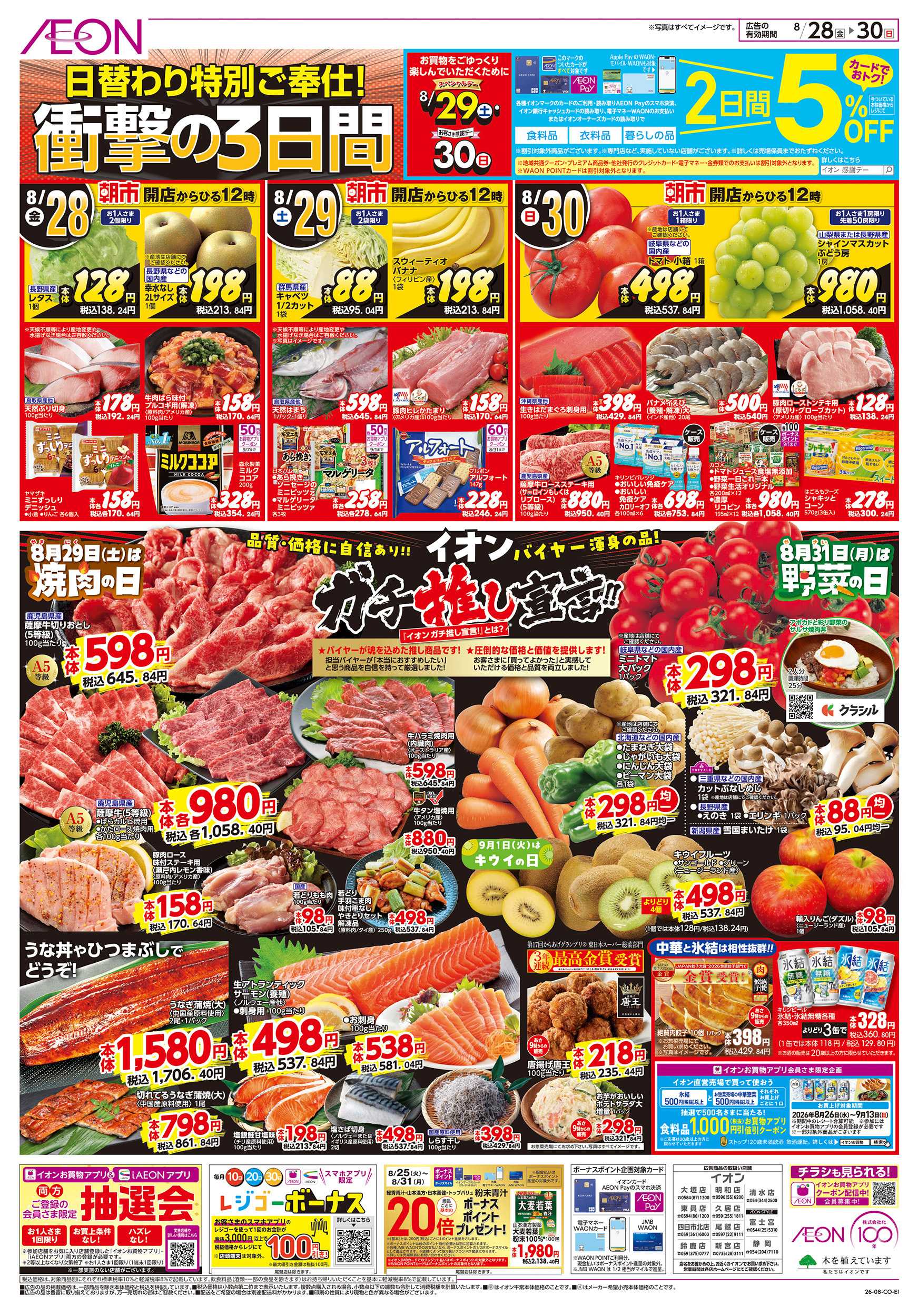 イオン 8/28～8/30