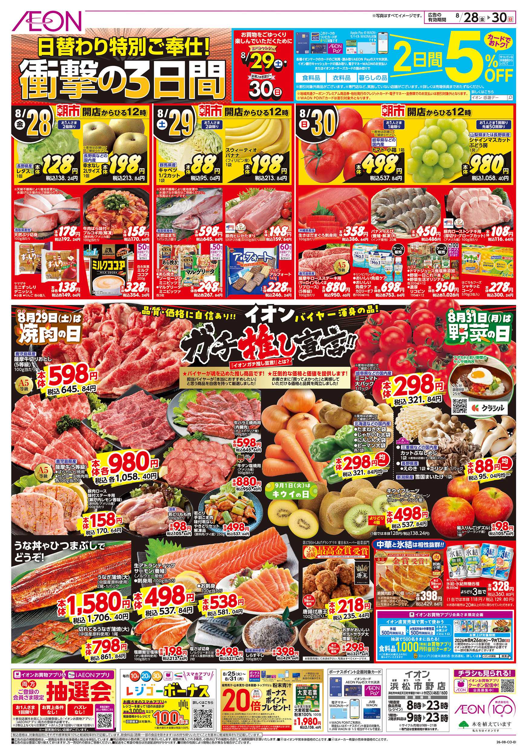 イオン 8/28～8/30