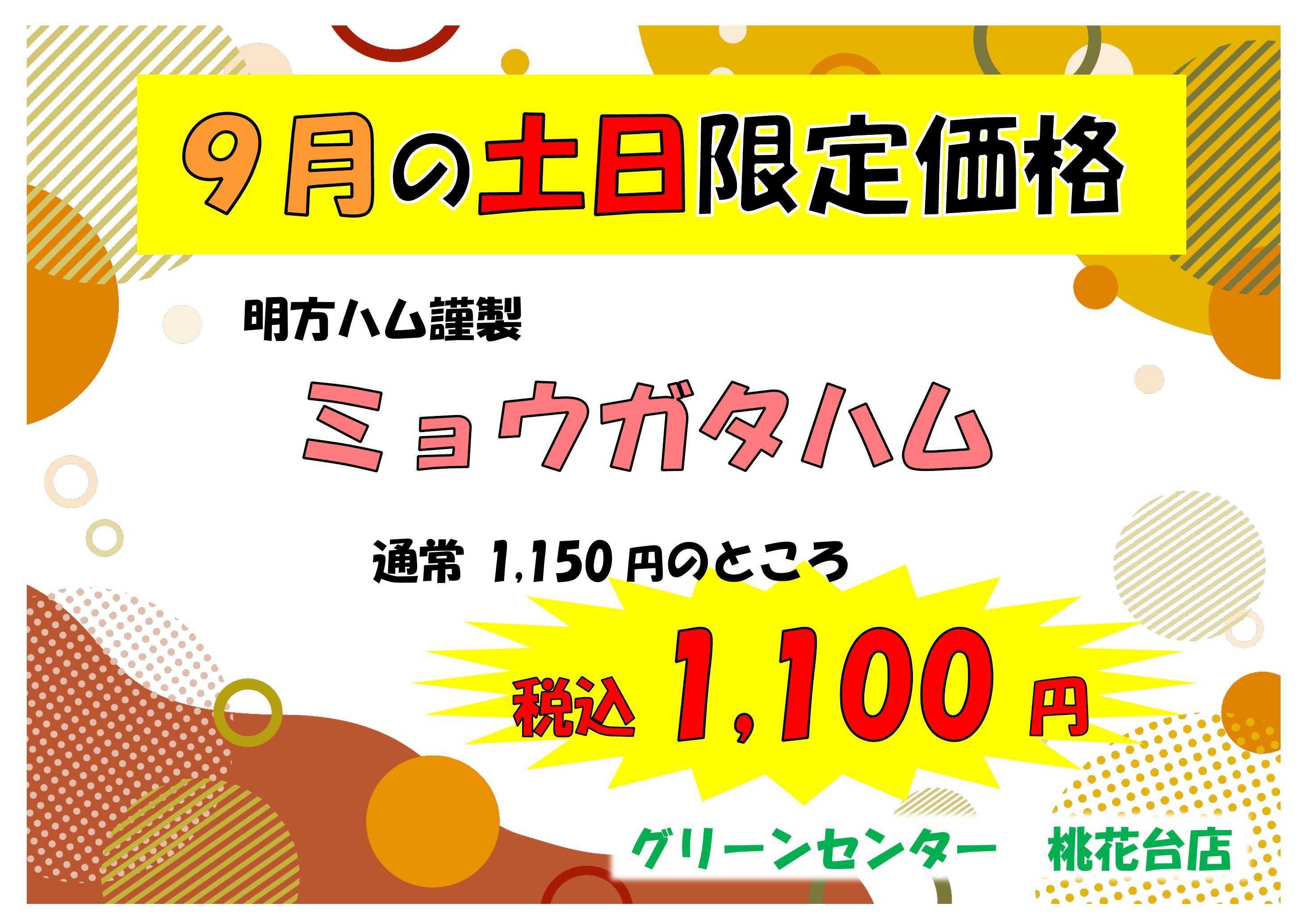 JA尾張中央 9月のお値打ち品