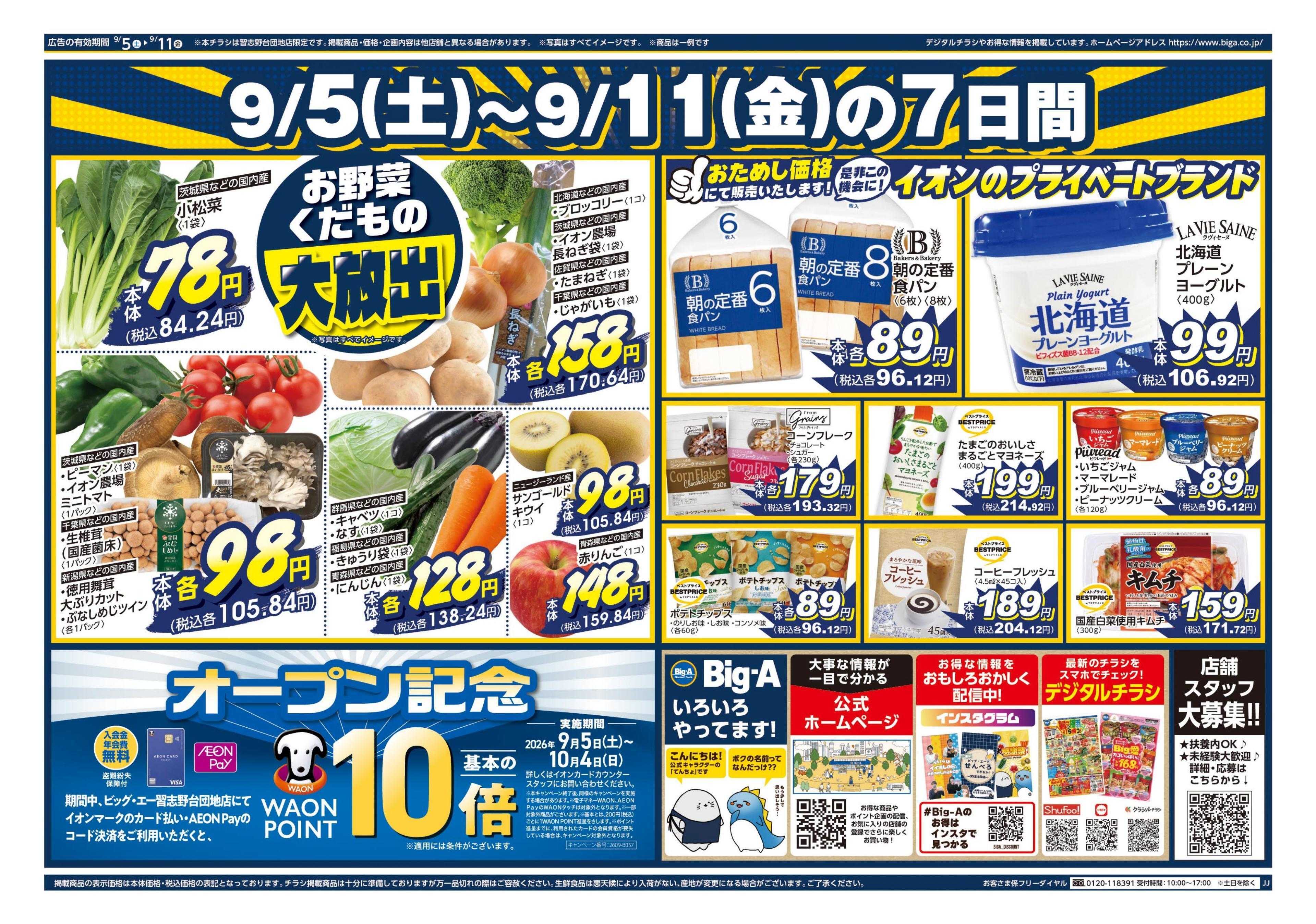 ビッグ・エー ビッグ・エー習志野台団地店　第１弾