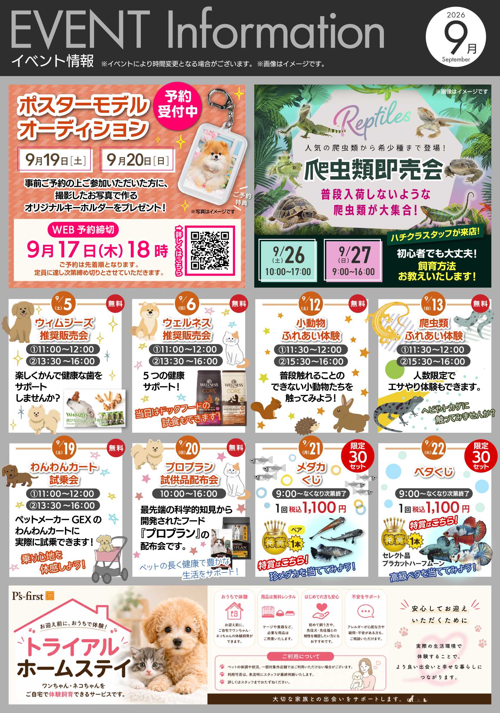 ホームセンタームサシ ニコペット イベントカレンダー
