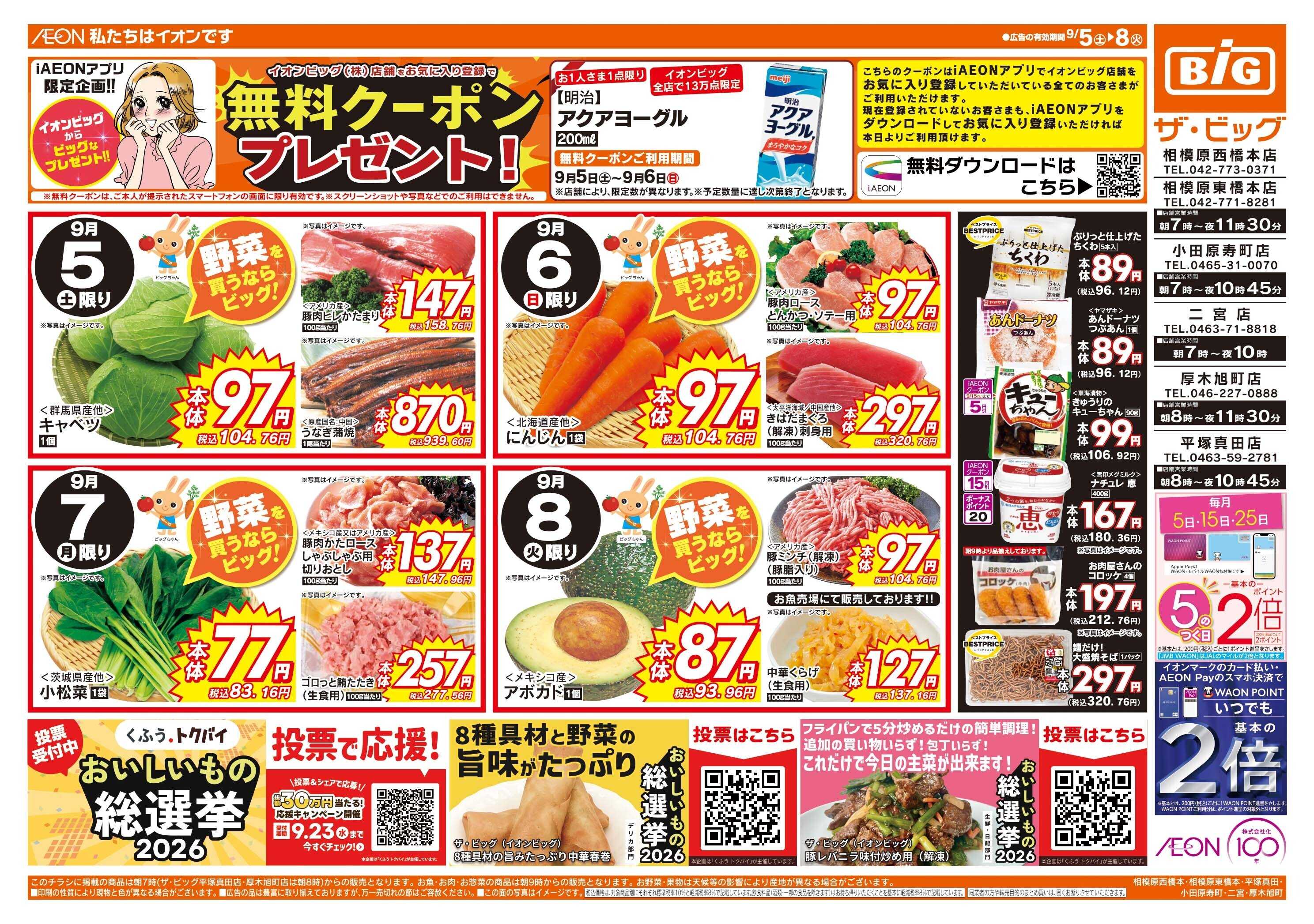 ザ・ビッグ 毎月５のつく日はポイント２倍！