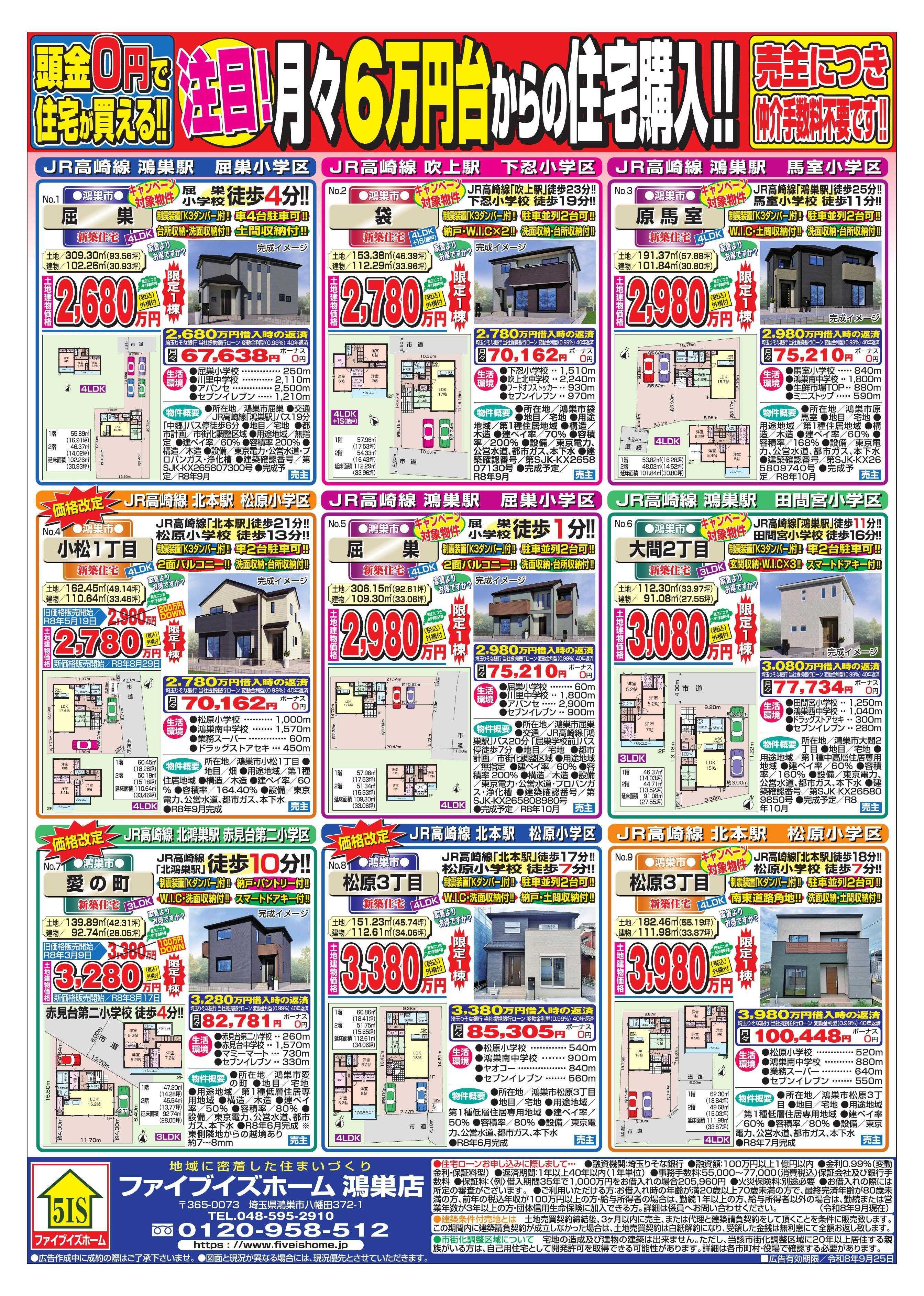 ファイブイズホーム 鴻巣店チラシ