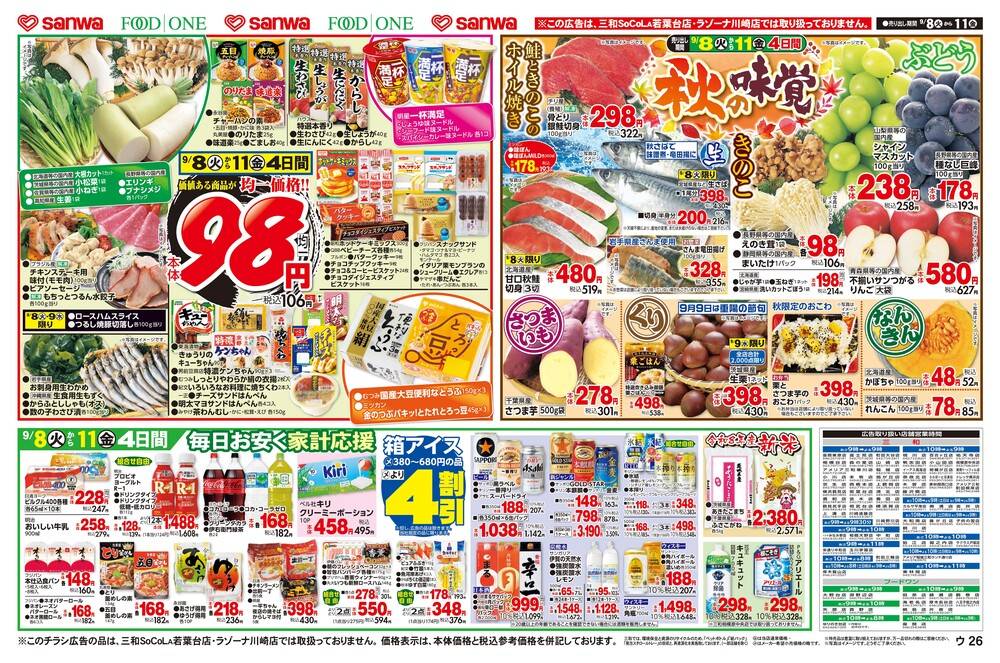 フードワン 綾瀬店の最新チラシ・セール情報 | クラシルチラシ