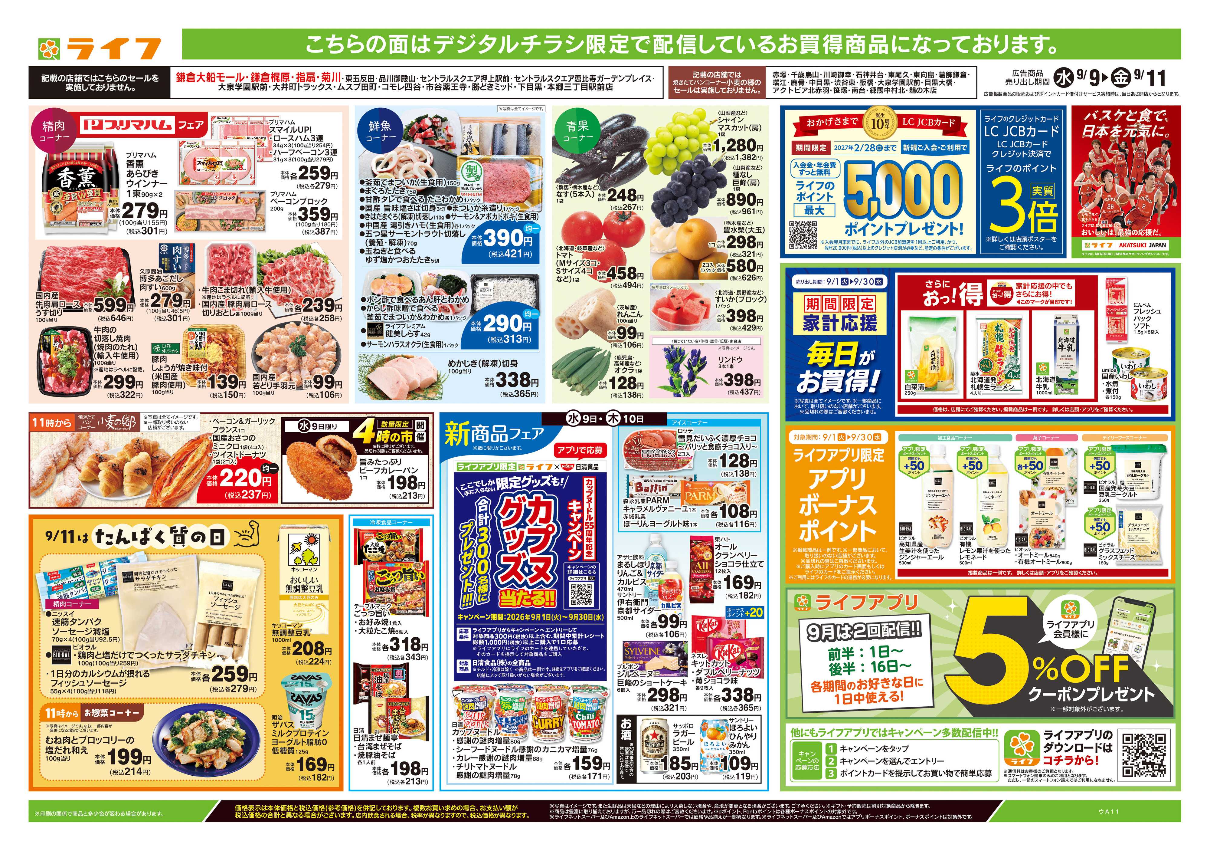 ライフ 9/9号　均一セール/重陽の節句