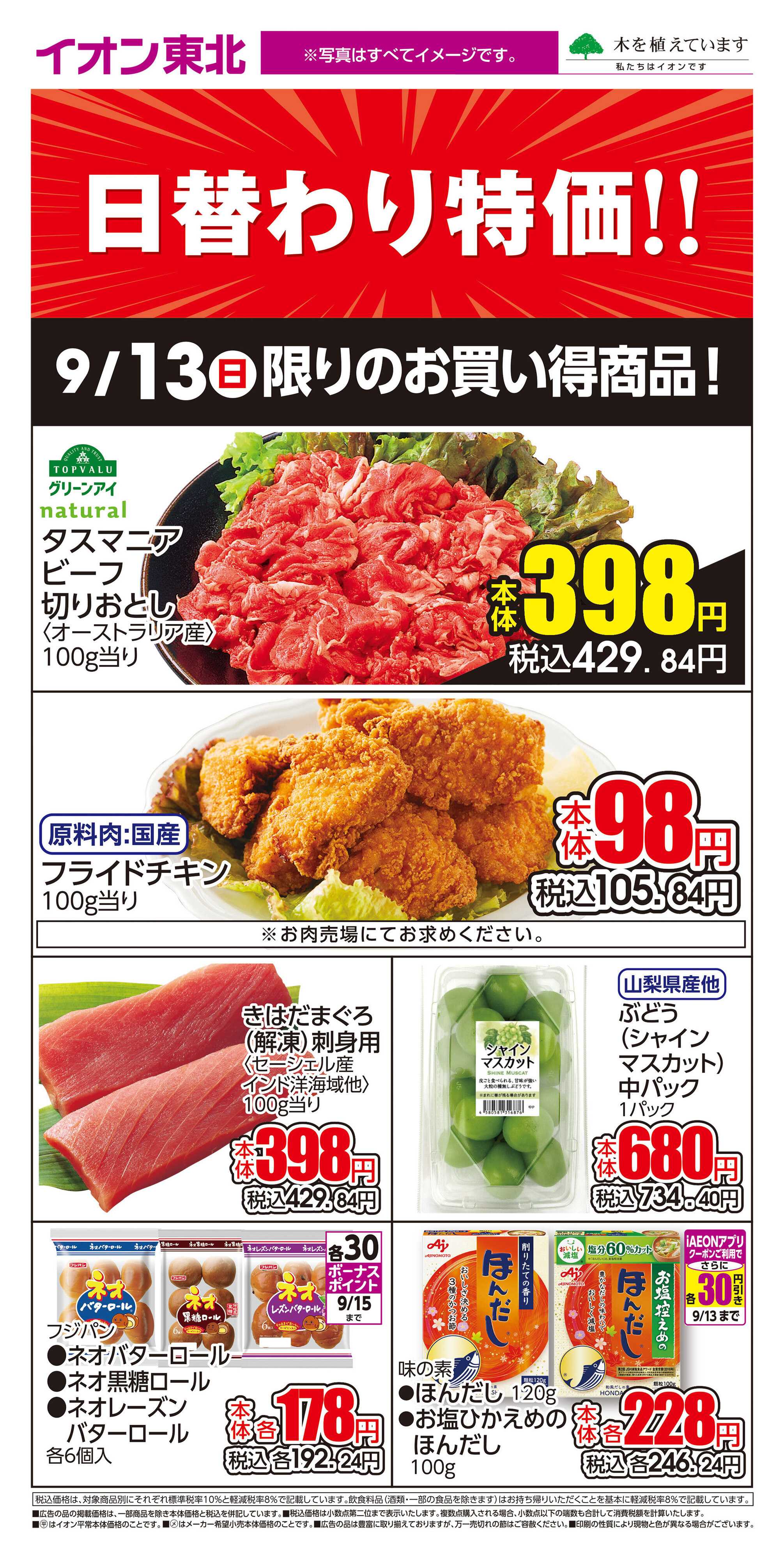 イオンスタイル 9月13日日替わり