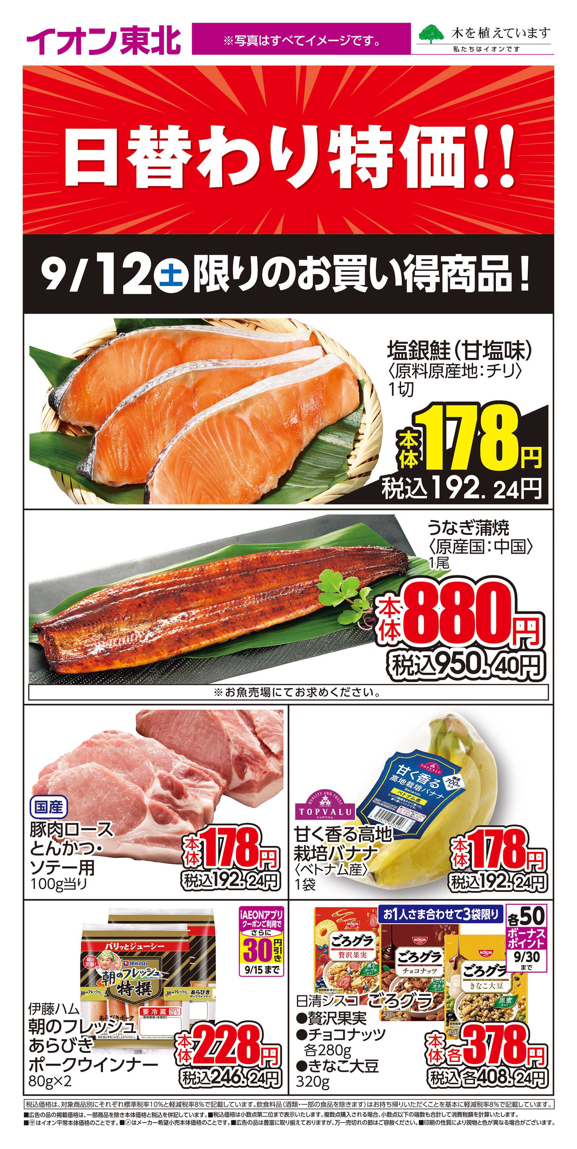 イオン 9月12日日替わり
