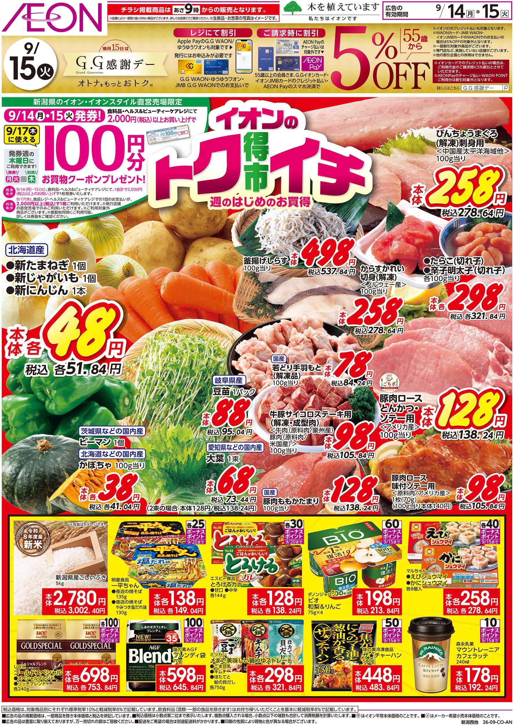 イオン 9/14号　イオンのトクイチ：表面