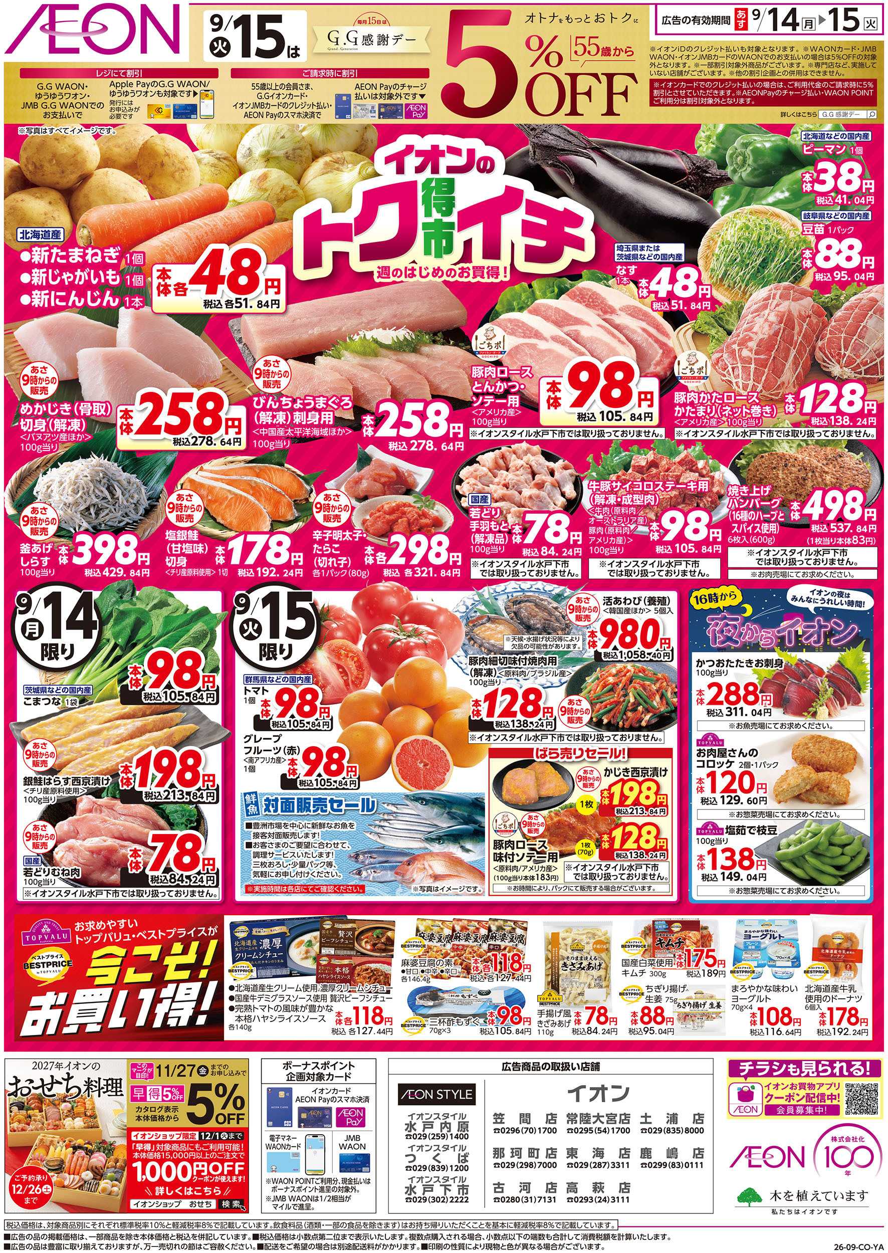 イオンスタイル 9/14号　イオンのトクイチ：表面