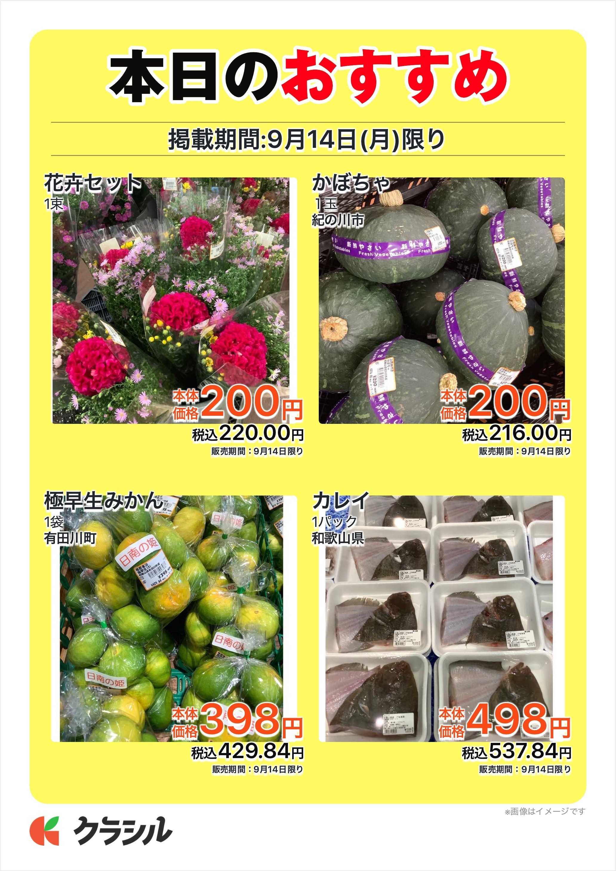 産直市場よってって 本日のおすすめ