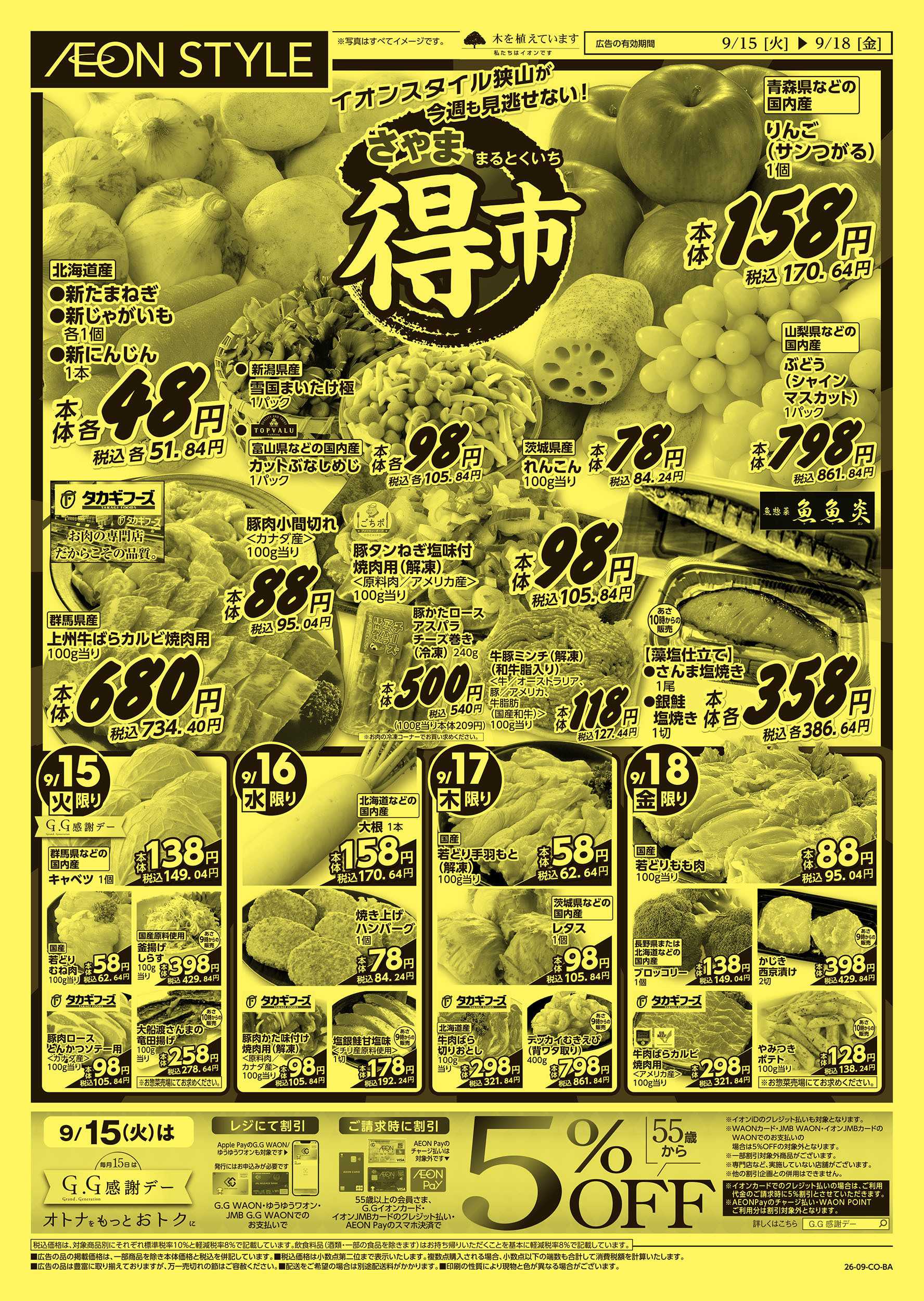 イオンスタイル 9/15号　さやままる得：表面