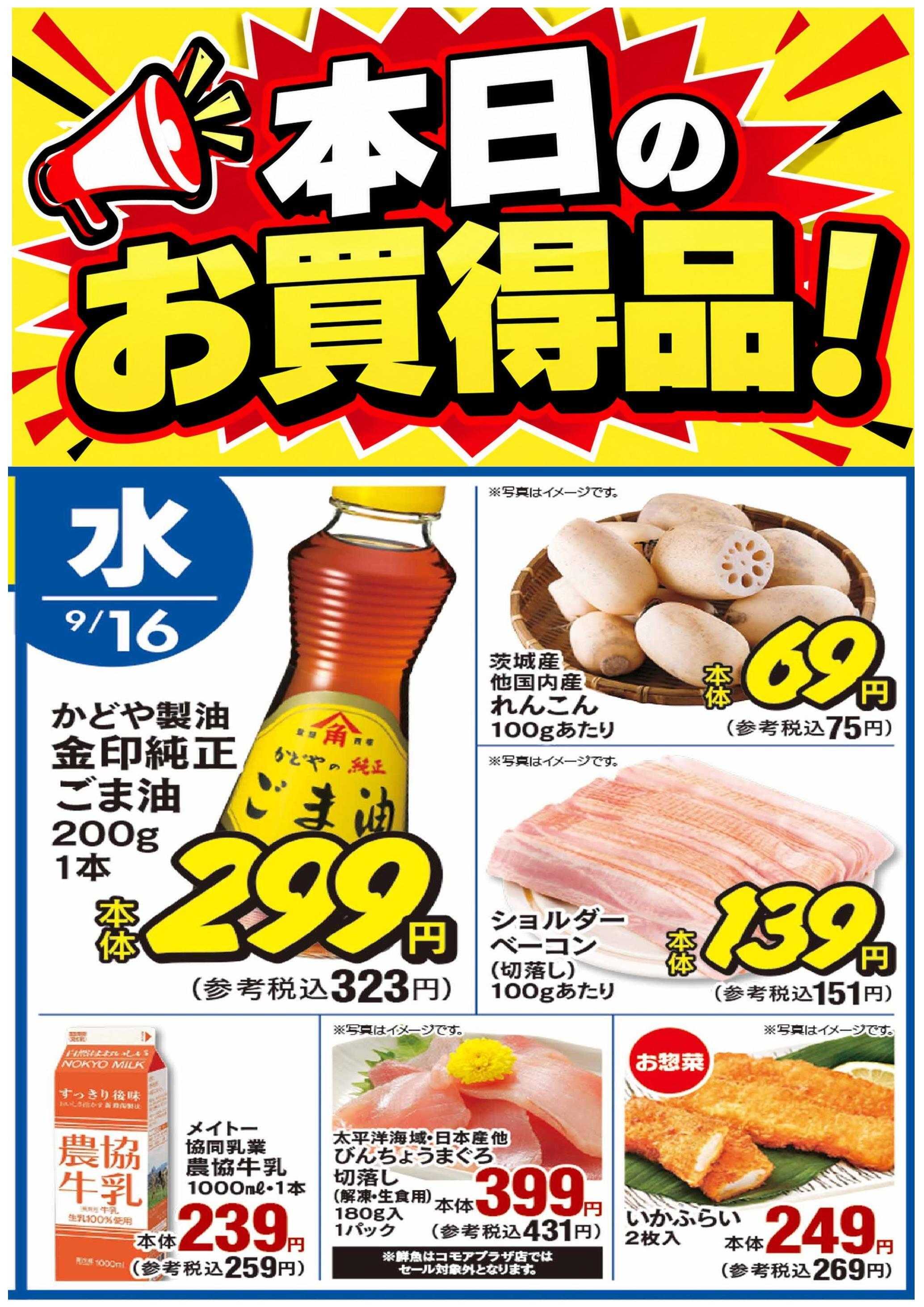 公正屋 本日のお買得品！