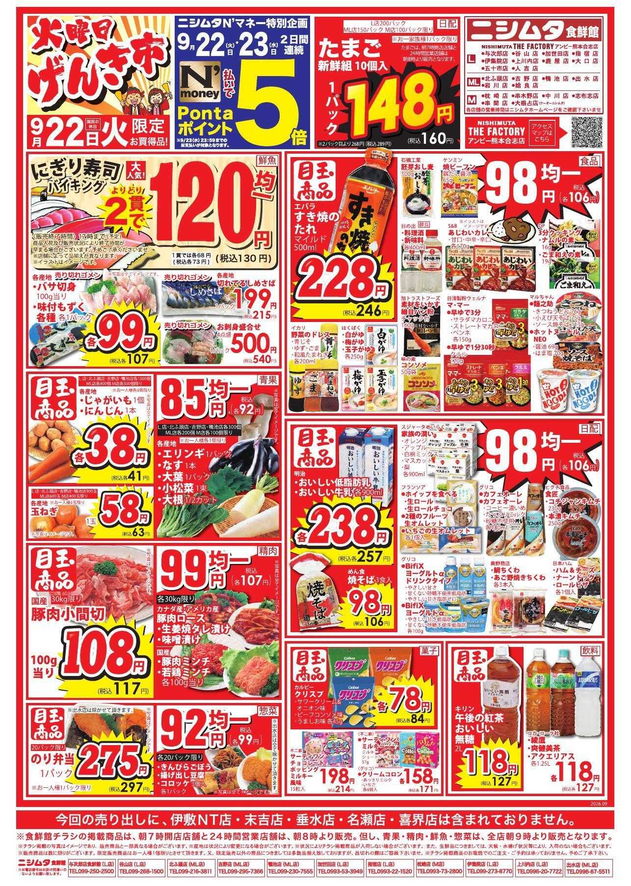 スーパーセンターニシムタ 火曜げんき市
