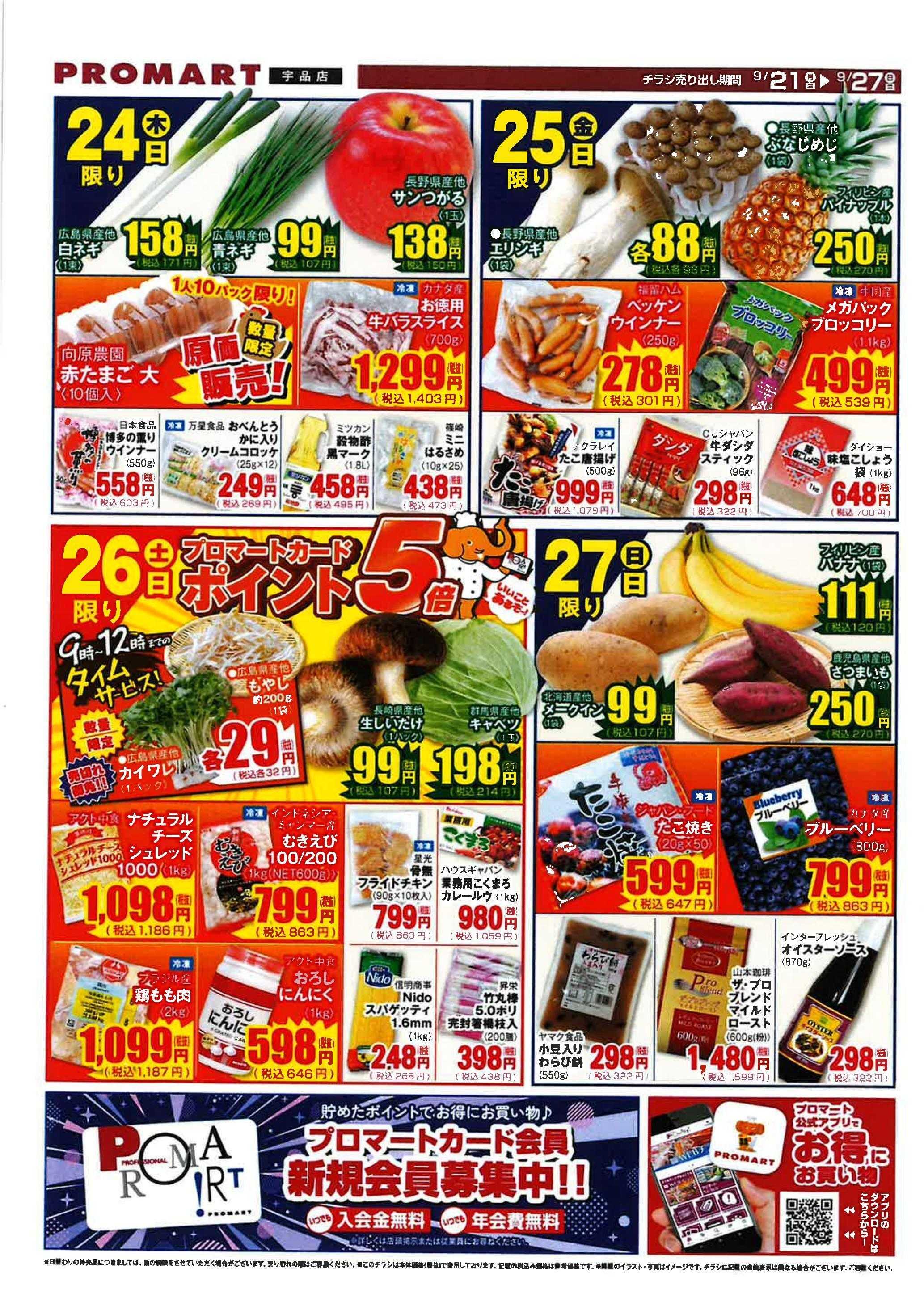 プロマート 9/21～9/27