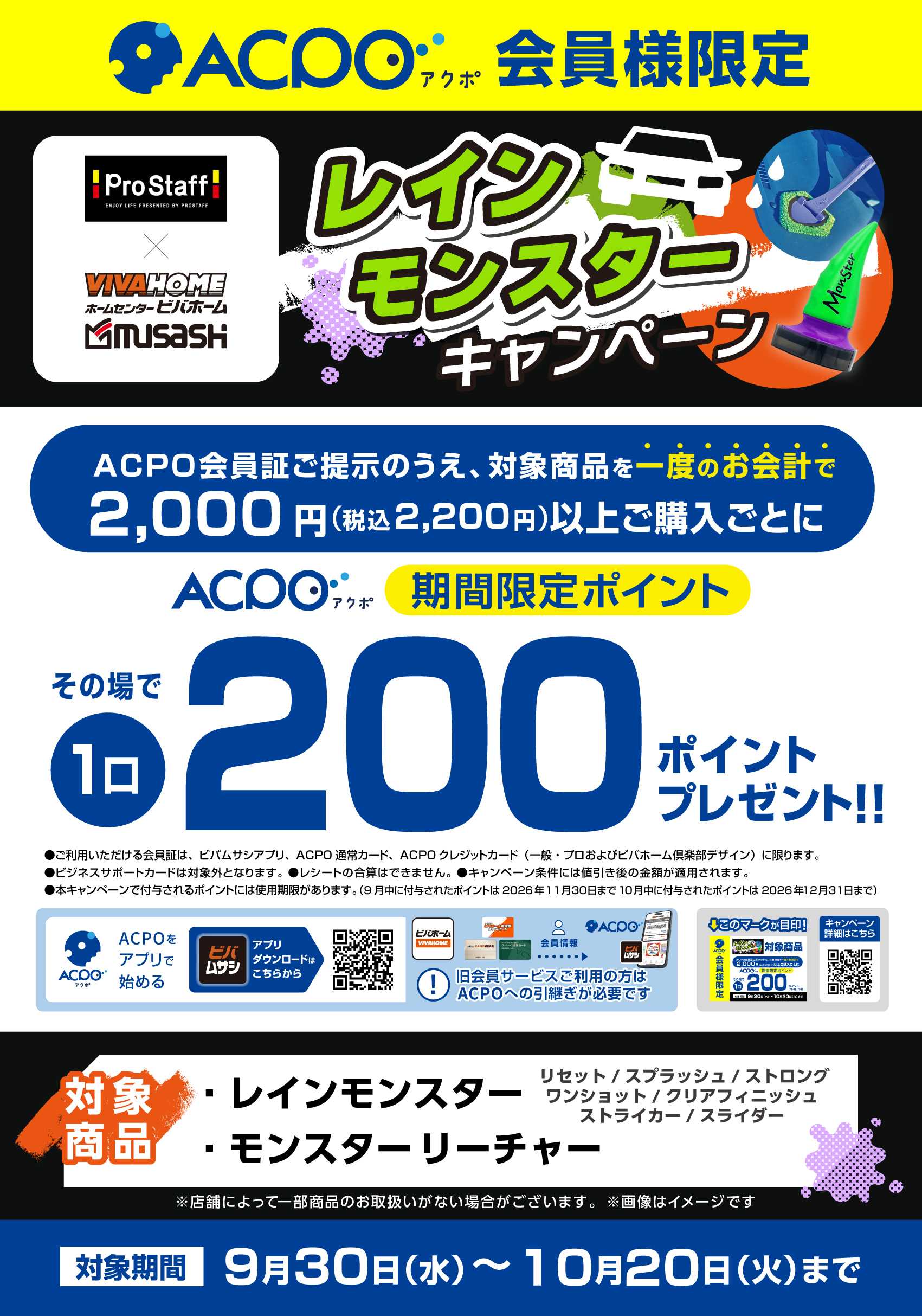 スーパービバホーム レインモンスターキャンペーン