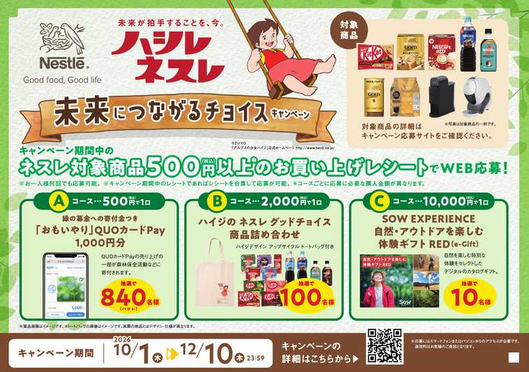 ドラッグストアmac ネスレ未来につながるチョイスキャンペーン