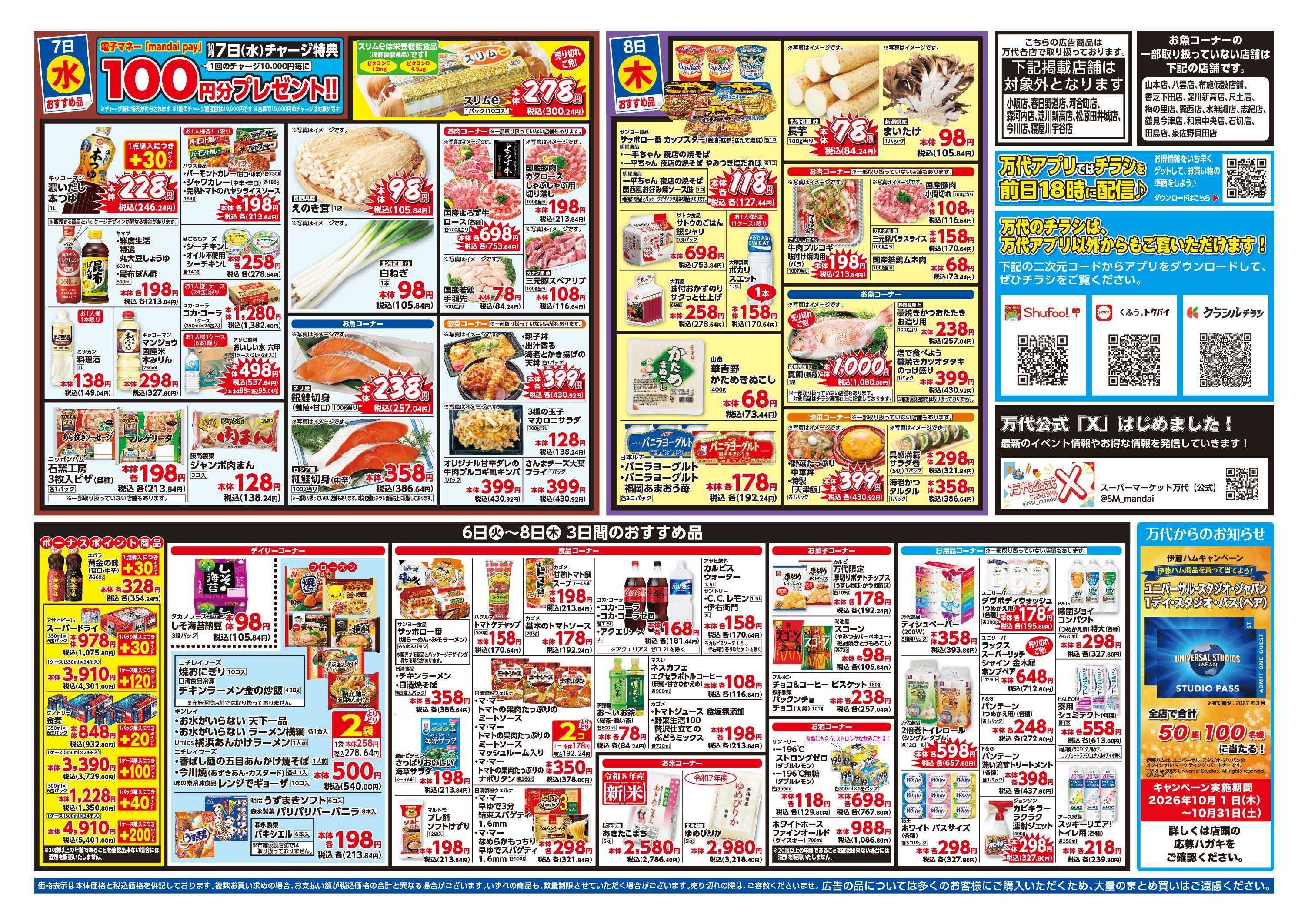mandai 野菜くだもの緊急大放出
