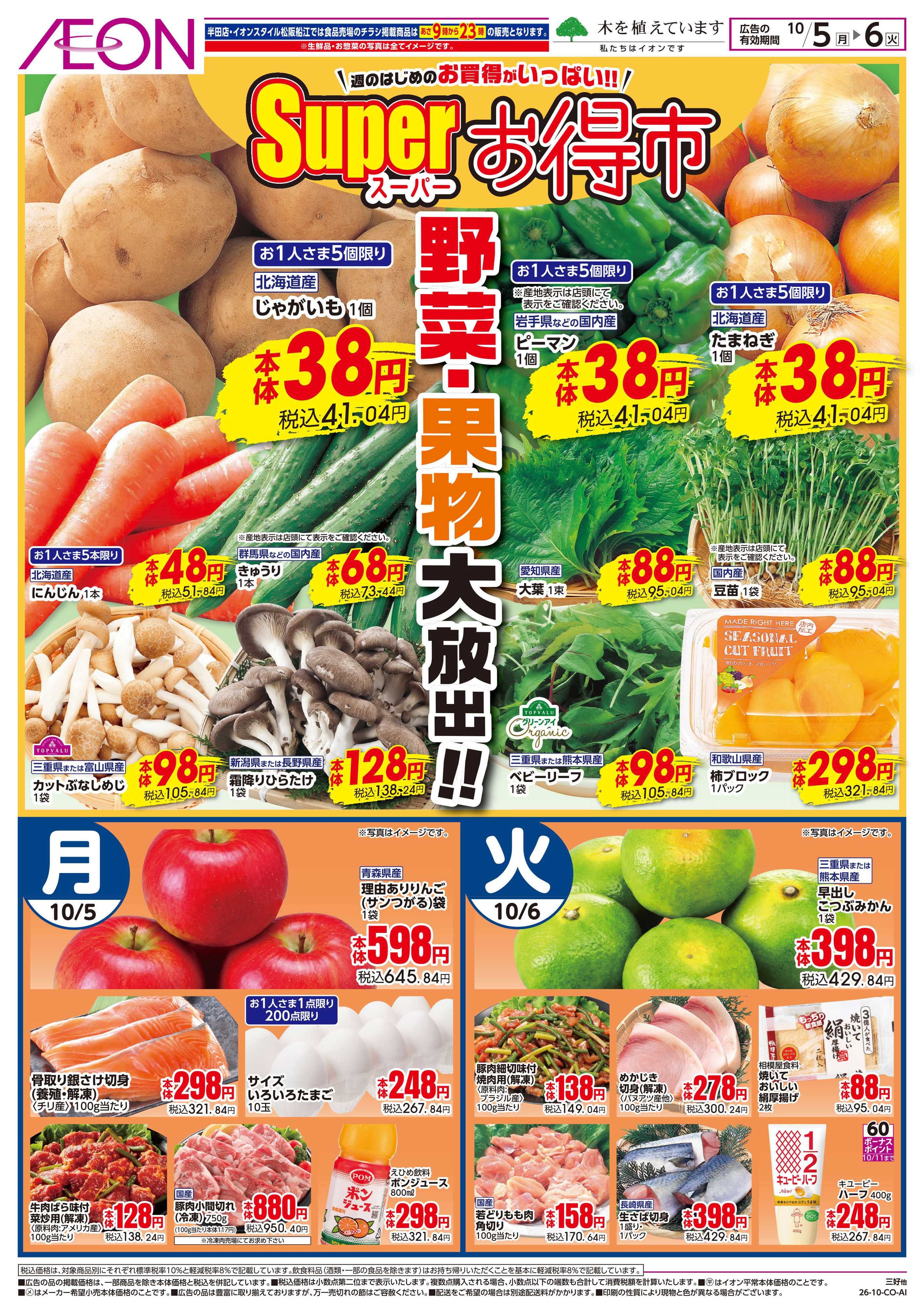 イオン 10/5~10/6