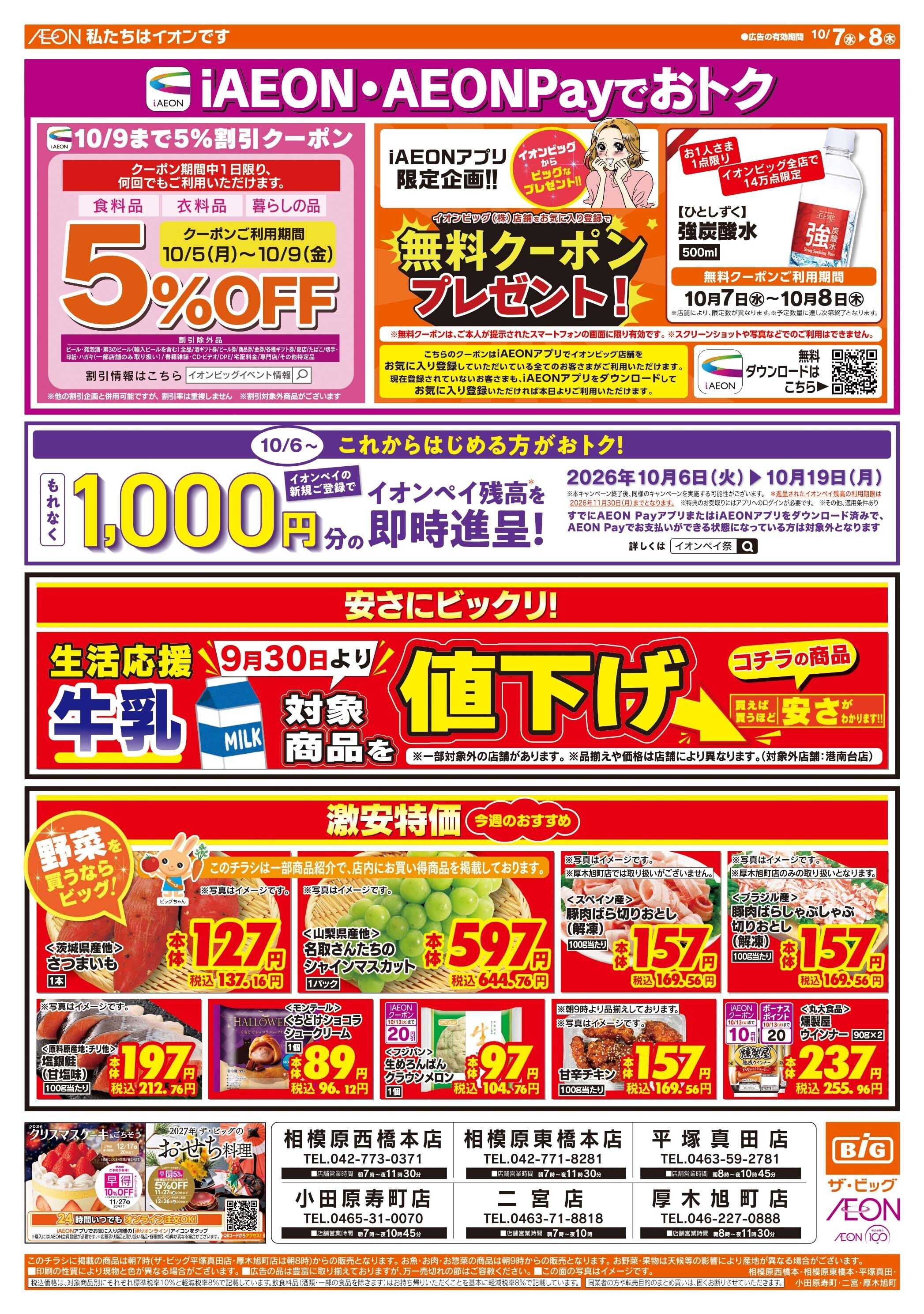 ザ・ビッグ iAEON・AEONPayでおトク！
