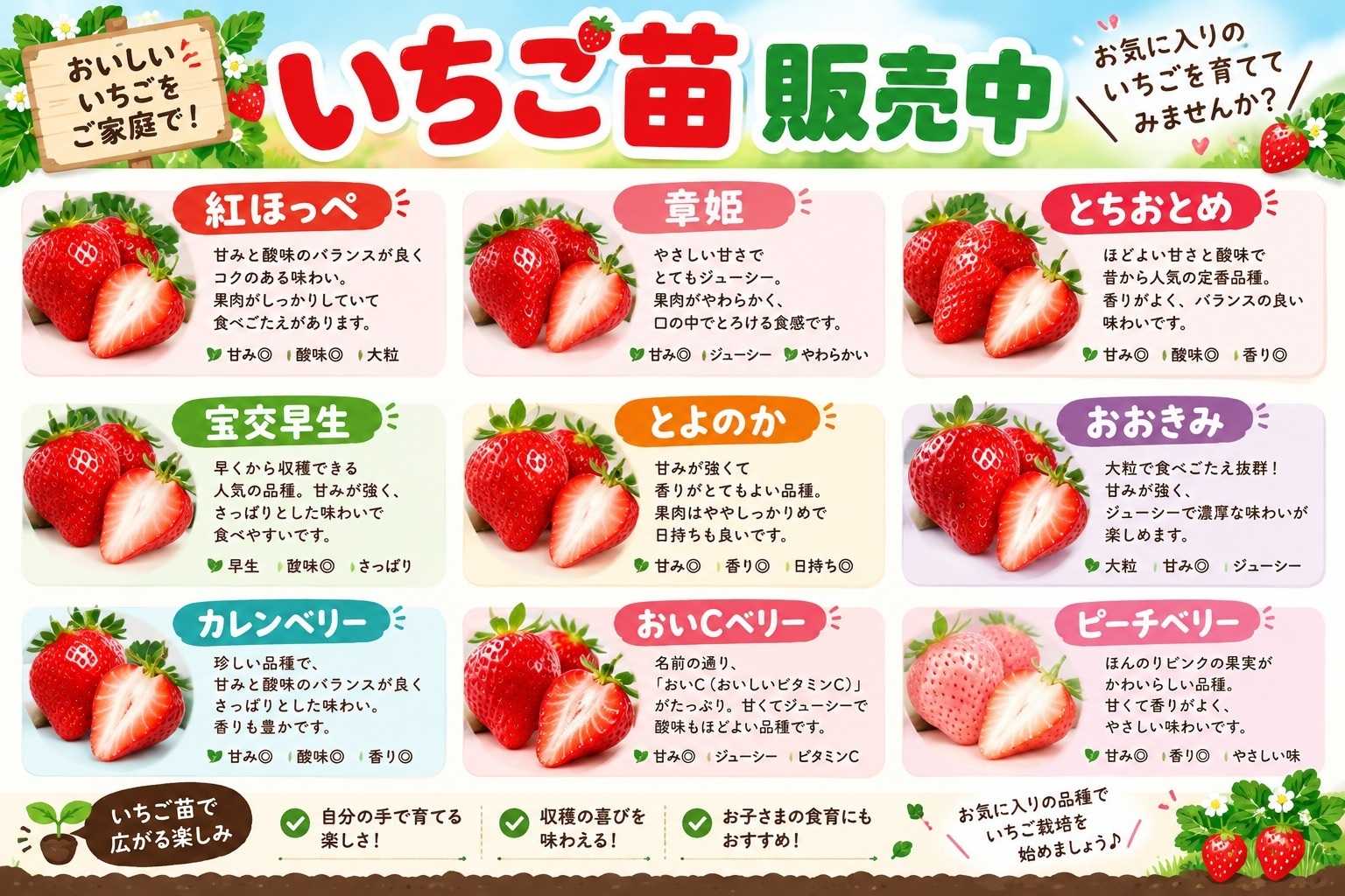 JAあいち三河 いちご苗販売中！