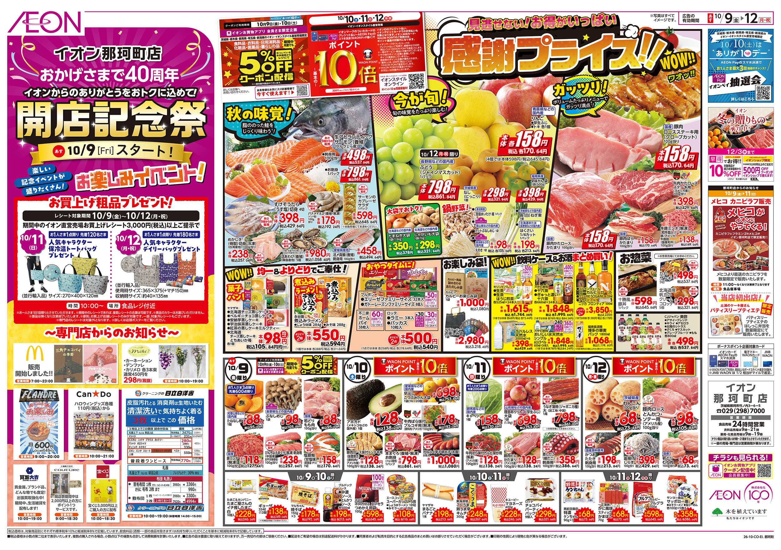 イオン 10/9号　開店記念祭：表面