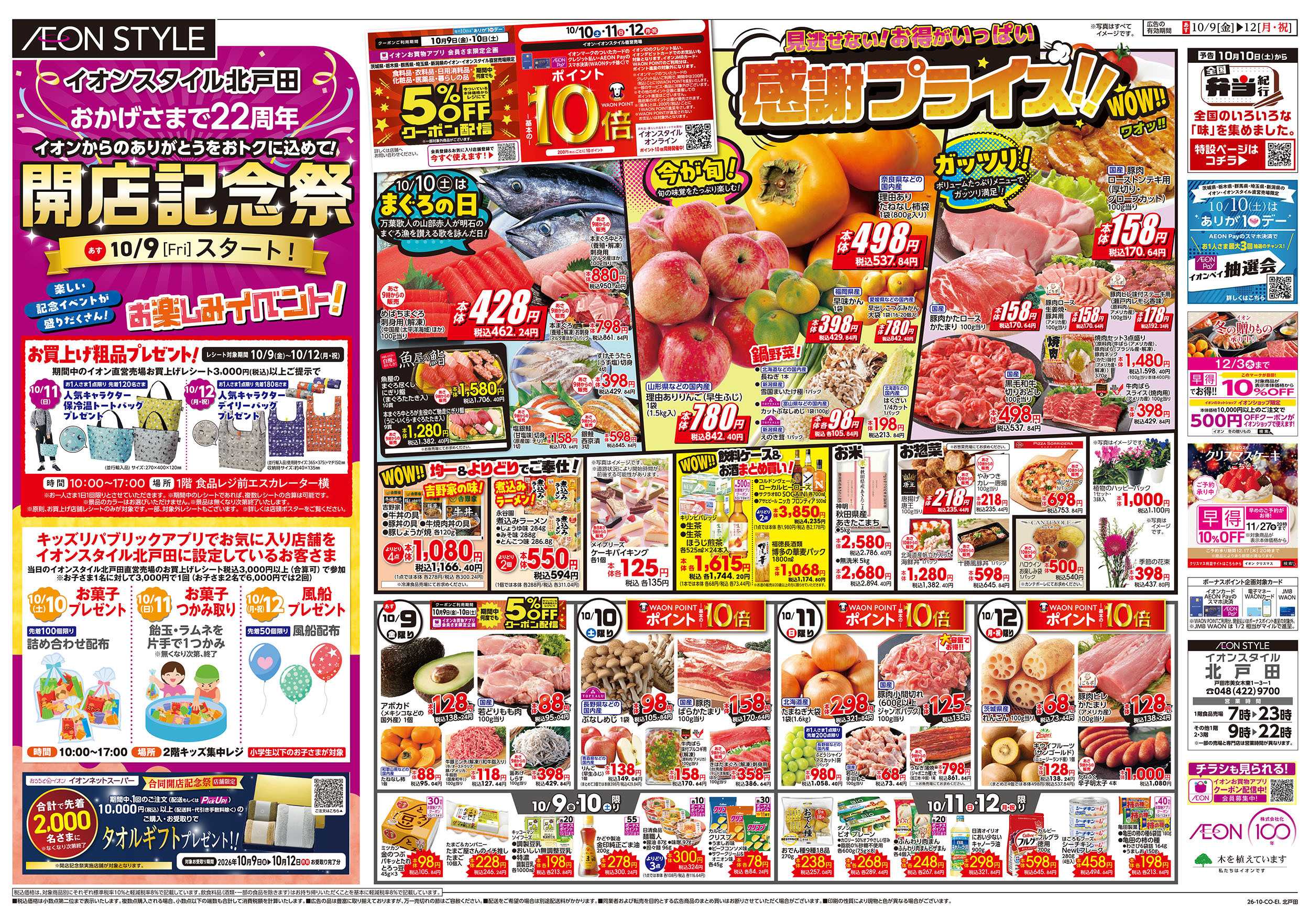 イオンスタイル 10/9号　開店記念祭：表面