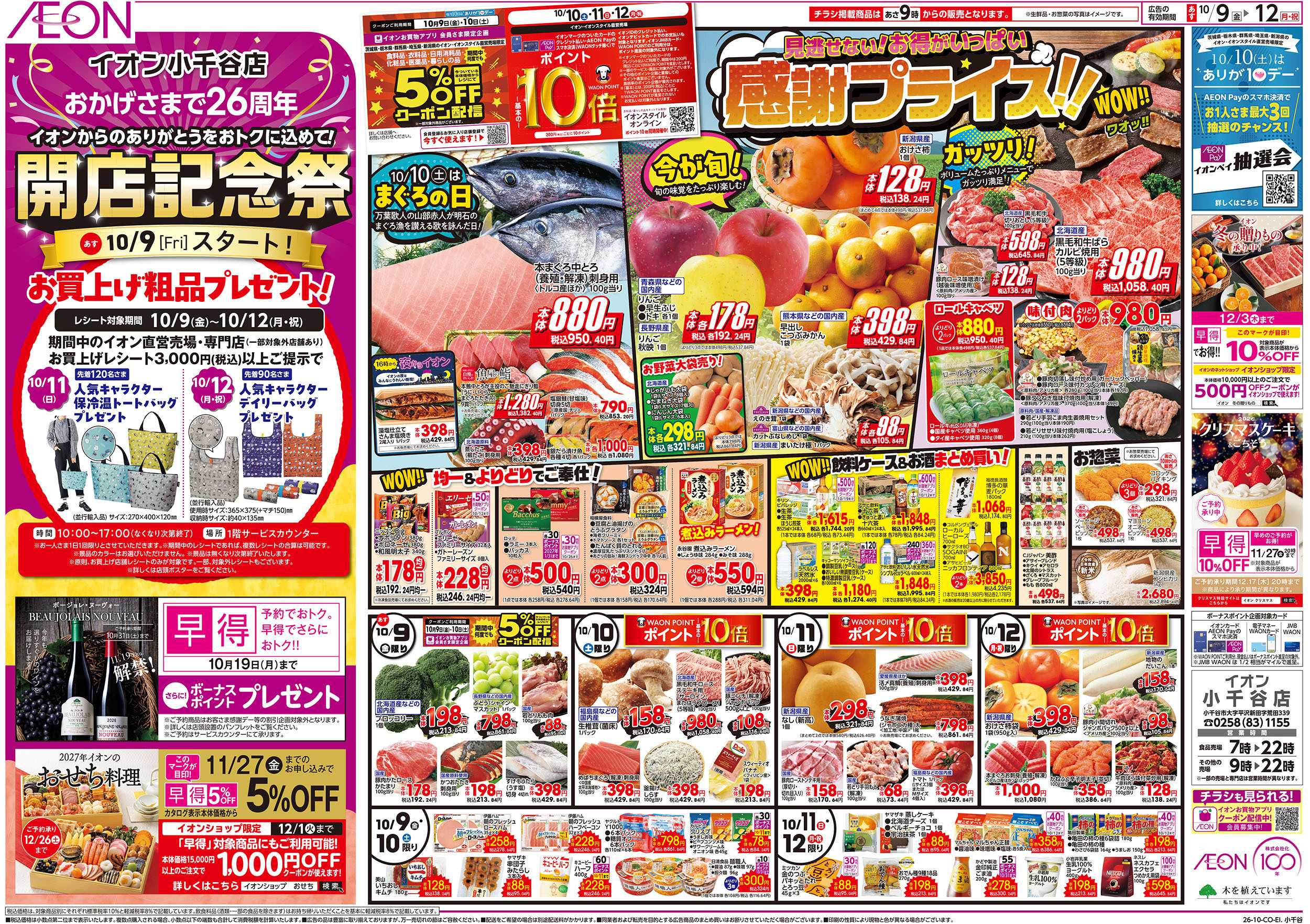 イオン 10/9号　開店記念祭：表面