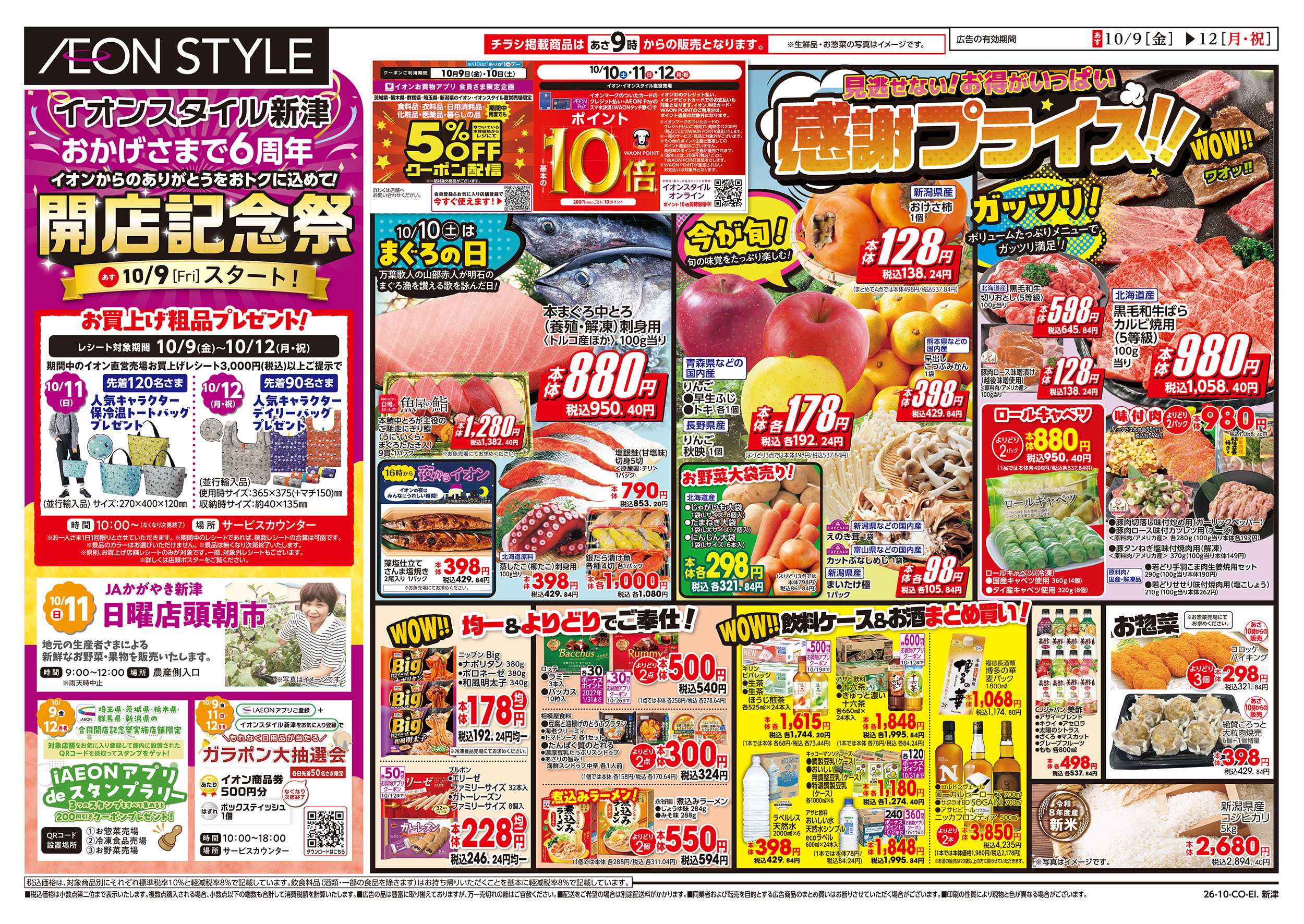 イオンスタイル 10/9号　開店記念祭：表面