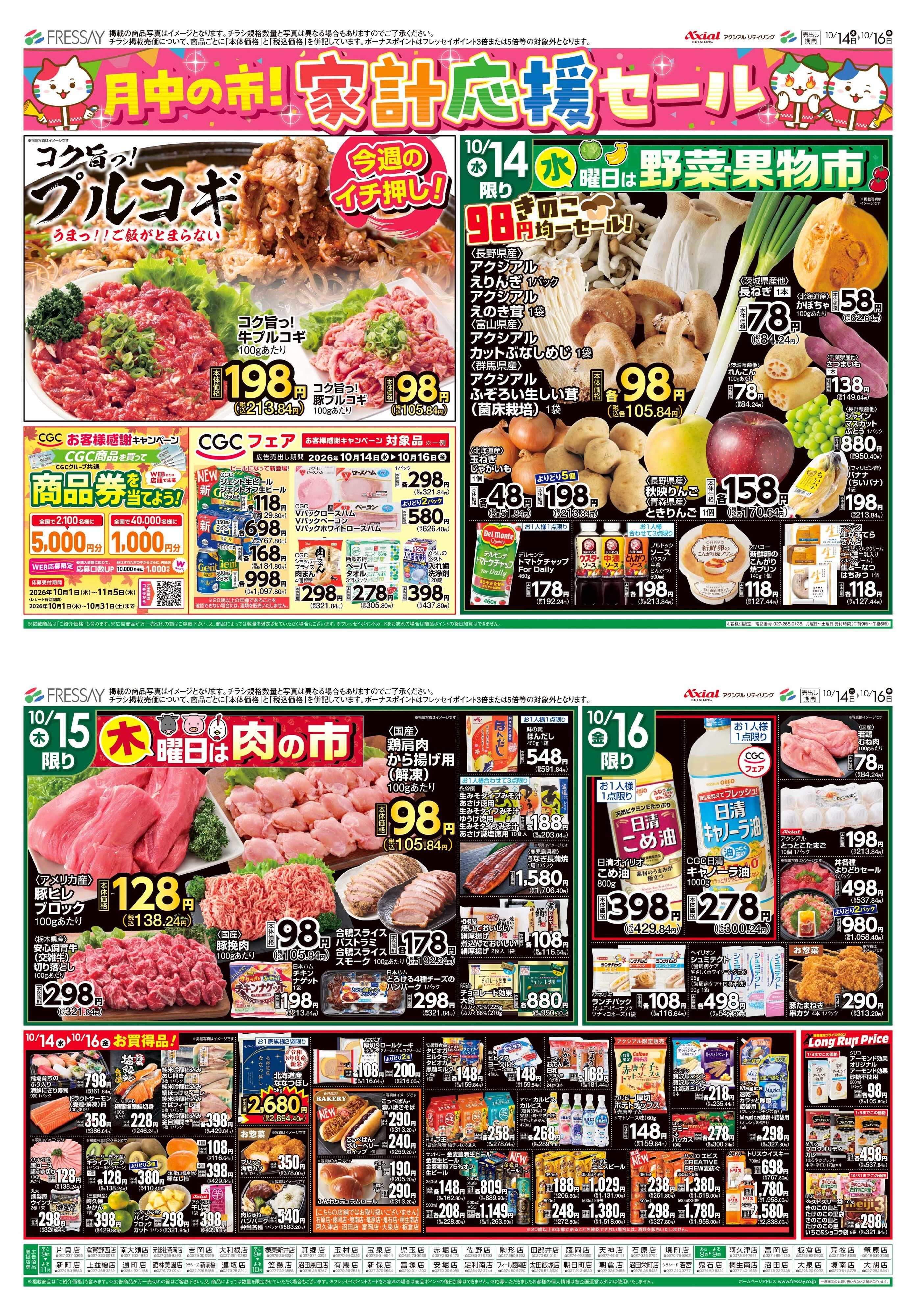 フレッセイ 店舗限定チラシ