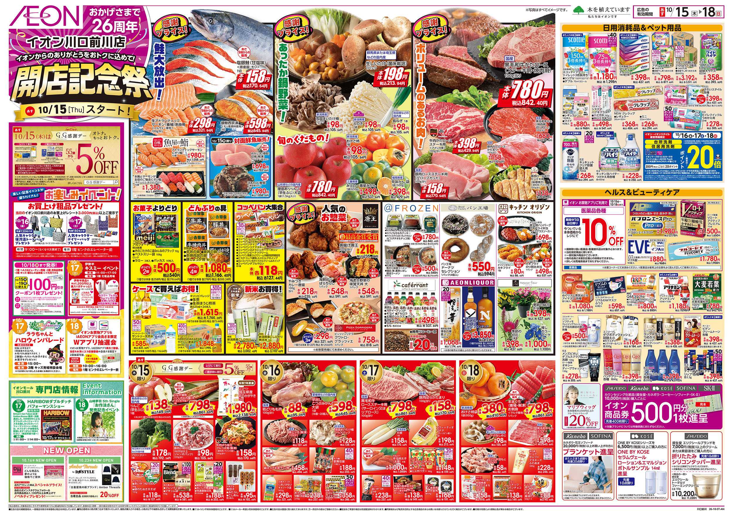 イオン 10/15号　開店記念祭：表面