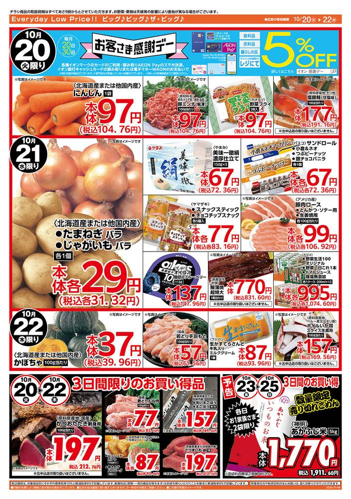 ザ・ビッグ 信州池田店の最新チラシ・セール情報 | クラシルチラシ