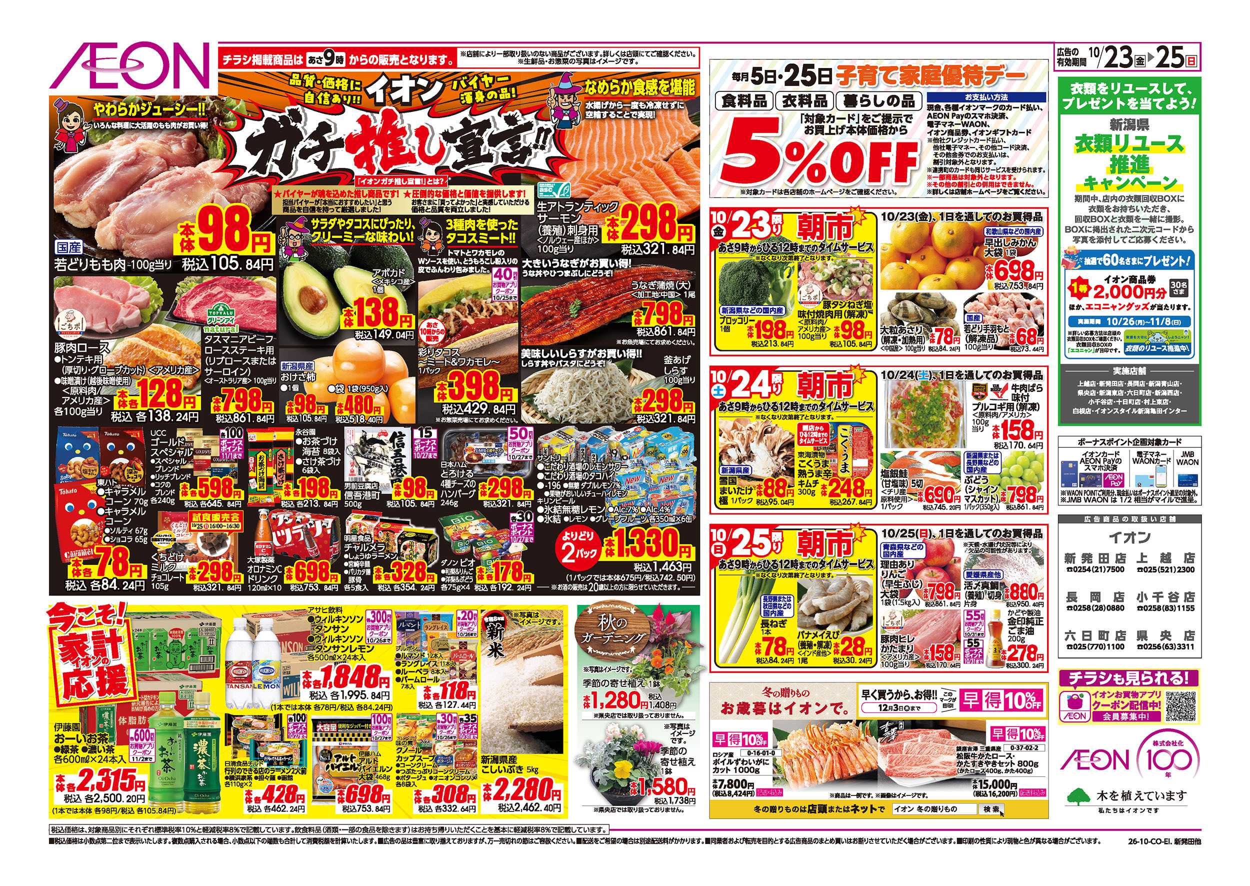 イオン 10/23号　ガチ推し宣言！：裏面