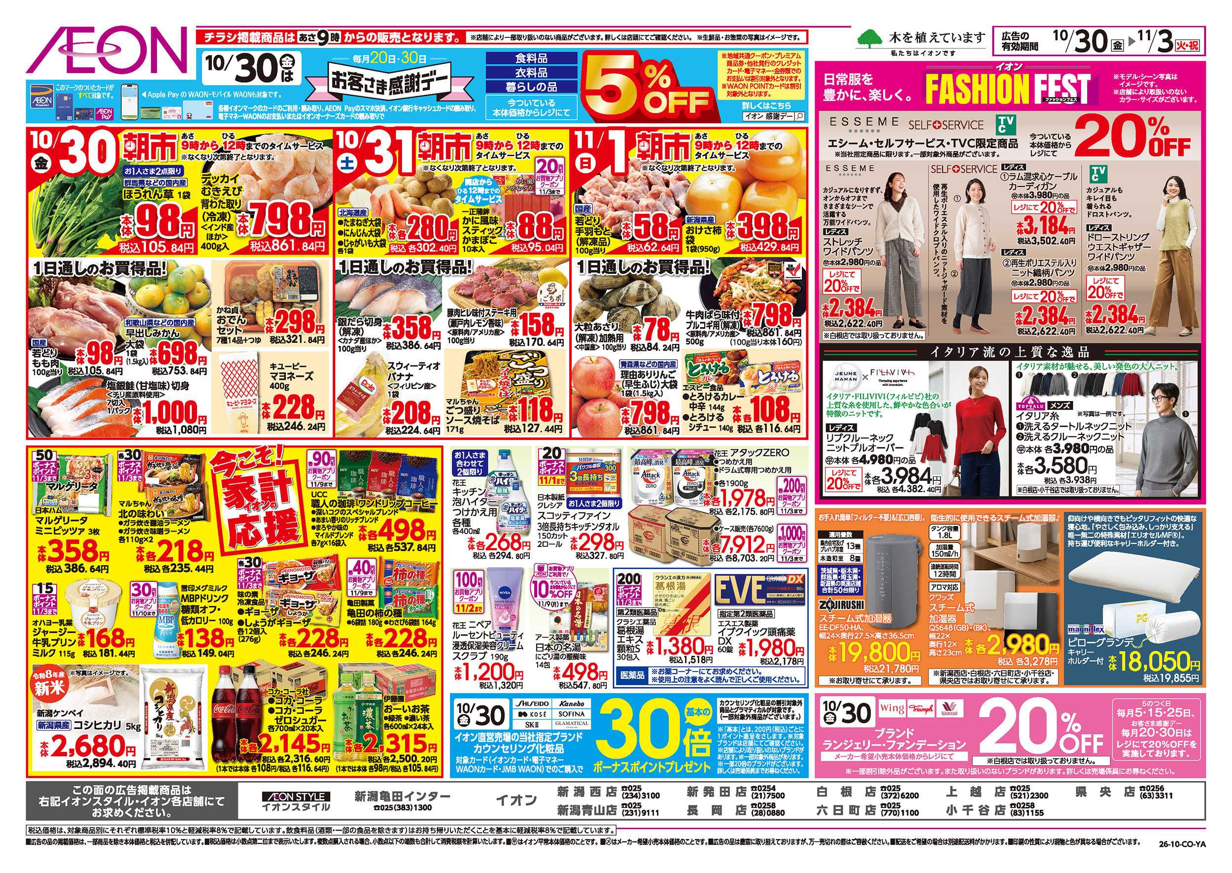 イオン 10/30号　イタリアフェア：表面