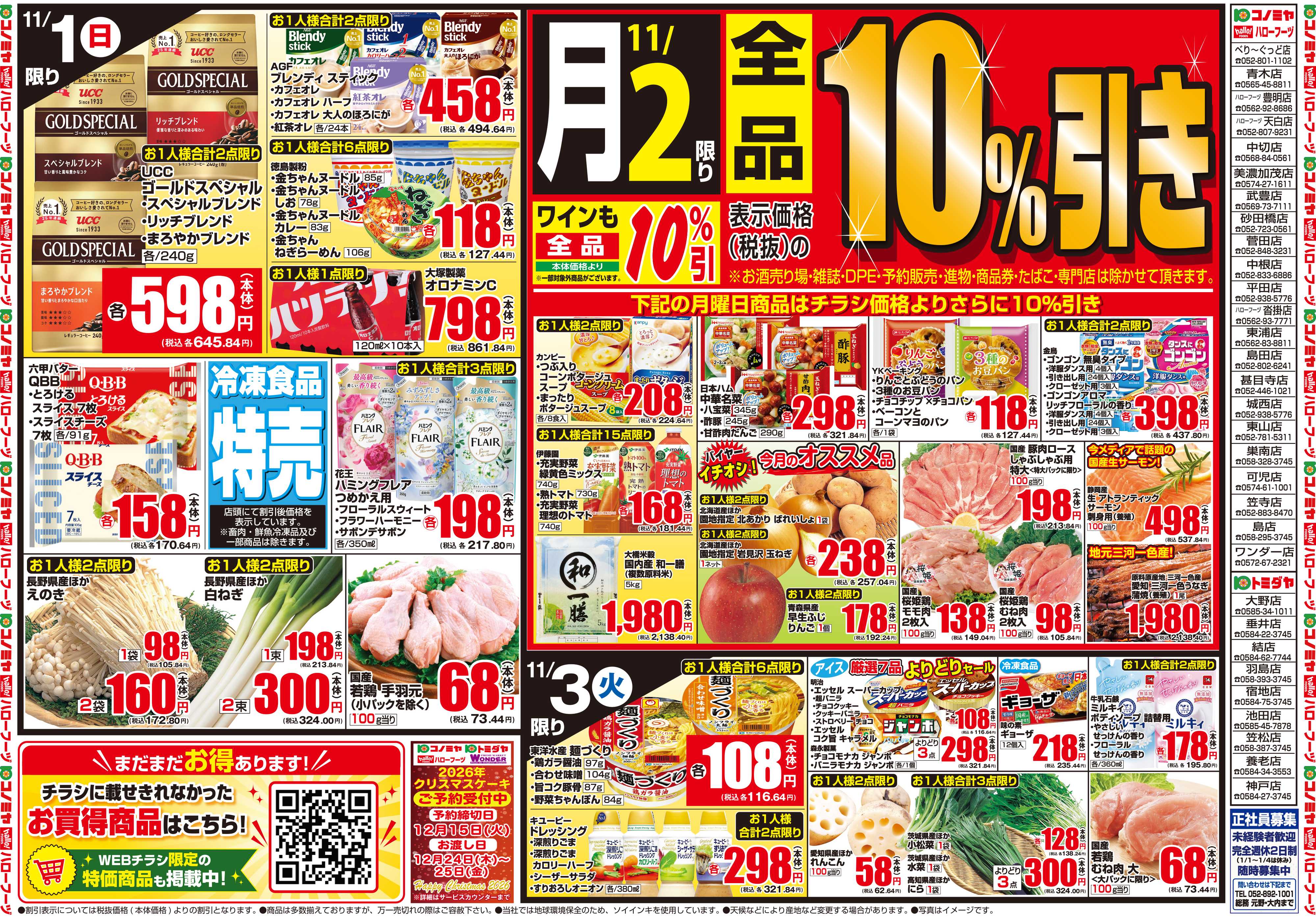 コノミヤ 10月31日号チラシ