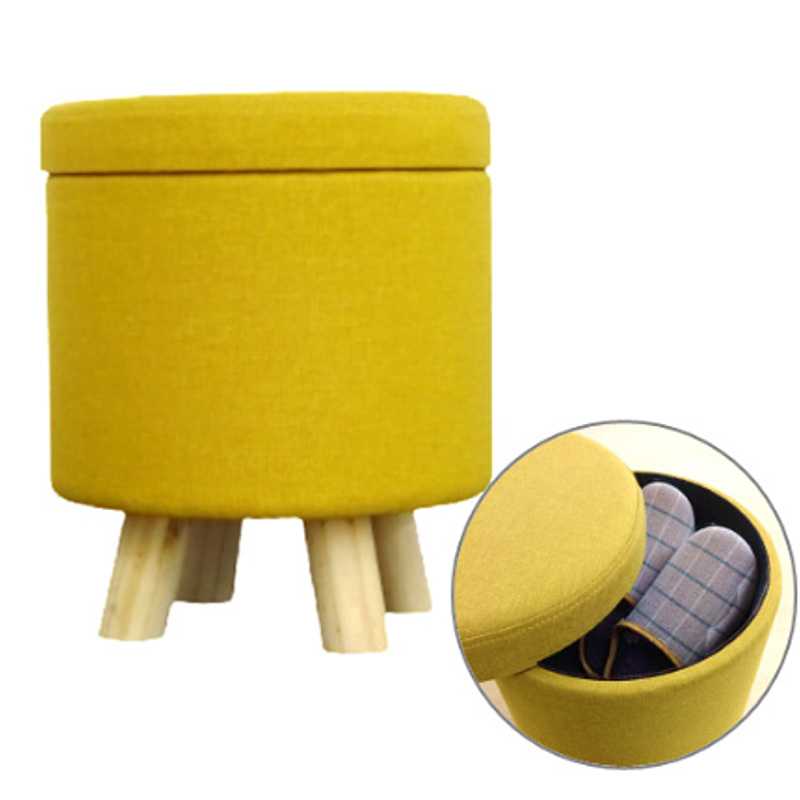 収納付木脚スツール ｖｑｓー３２３９ イエロー ビバホーム 志木店 クラシルチラシ