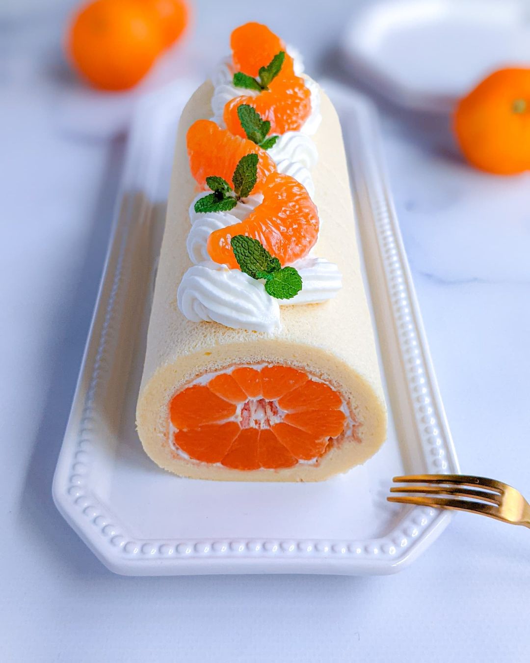 まるごとみかんロールケーキ 作り方 レシピ クラシル