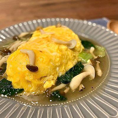 わかめごはんの和風オムライス